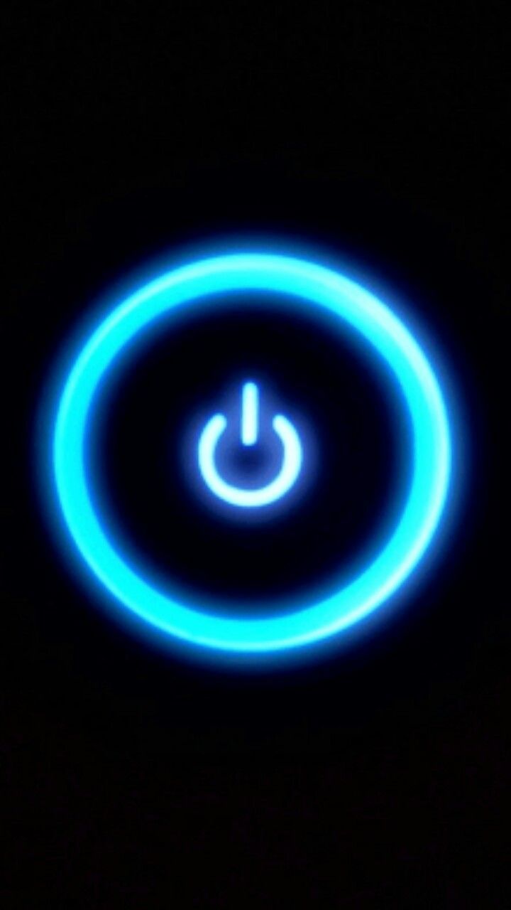 Pulsante accensione blu luminoso, 720x1280 Verticale, Mobile