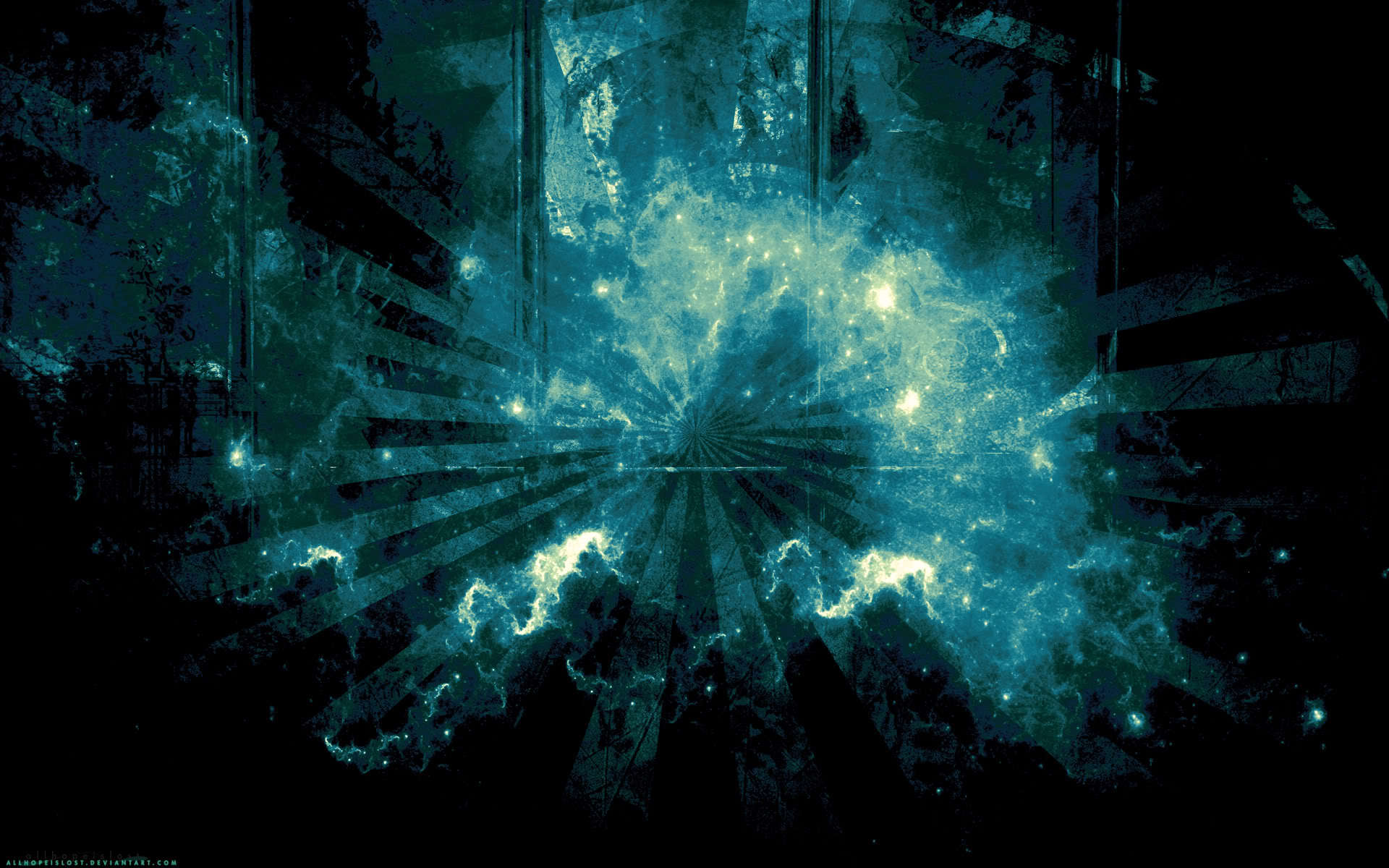 Esplosione astratta luce blu, 1920x1200 WUXGA, PC