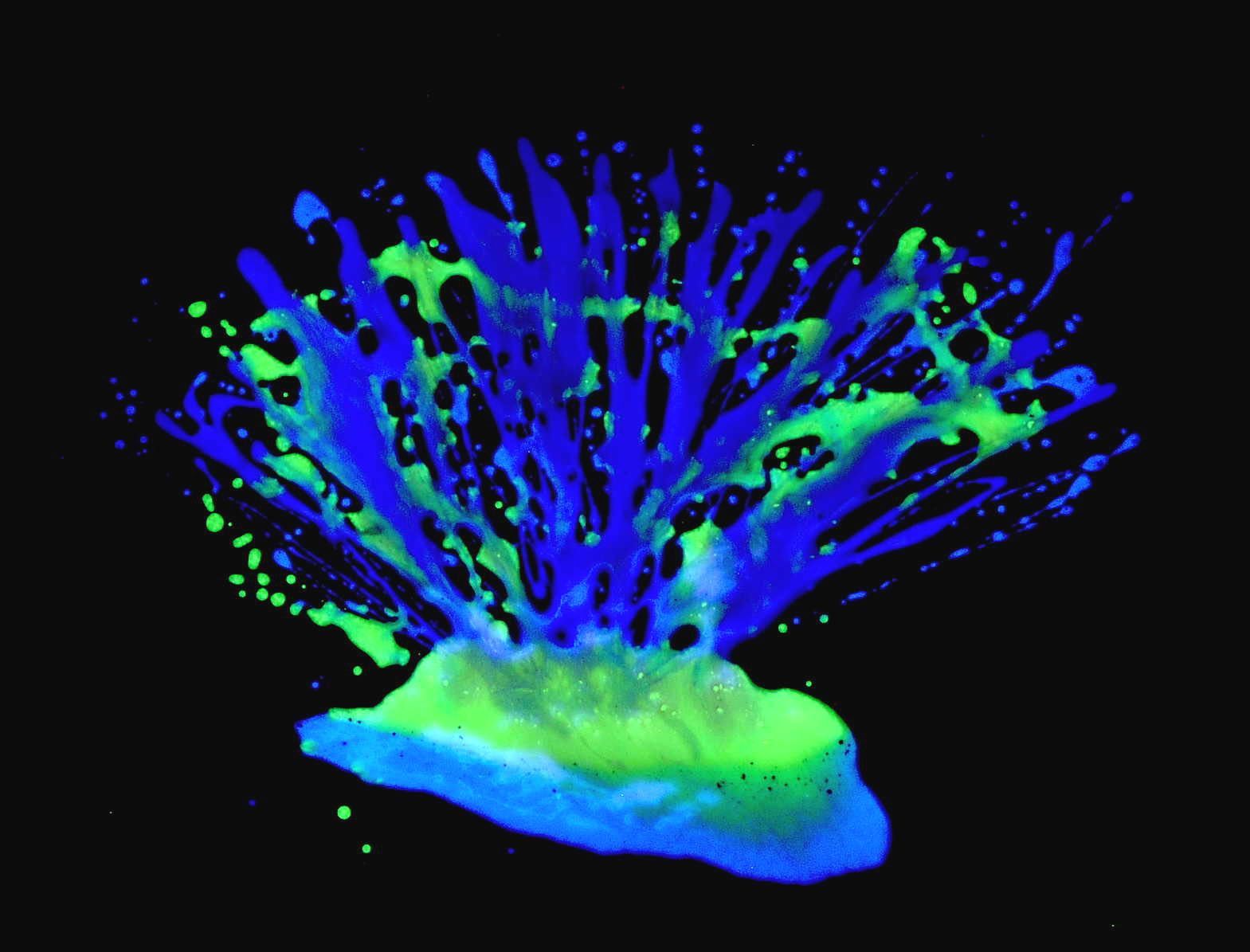 Schizzi vernice fluorescente blu verde, 1569x1195 HD, Desktop