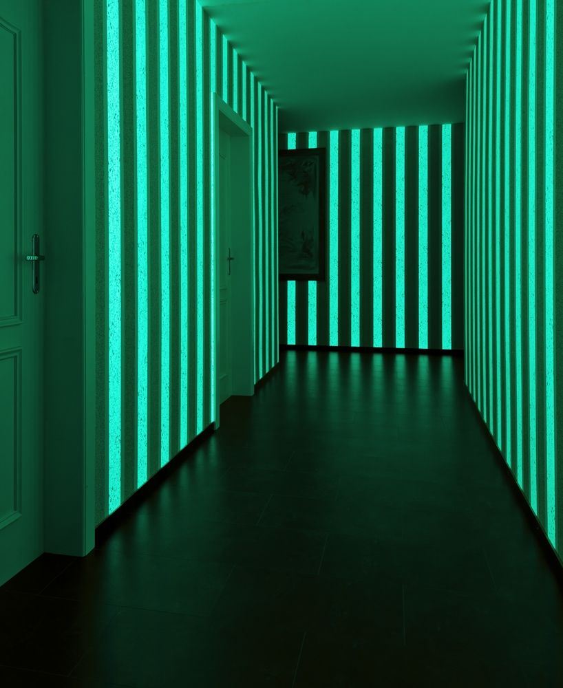 Corridoio a strisce verdi fluorescenti, 818x1000 Full HD Verticale, iPhone