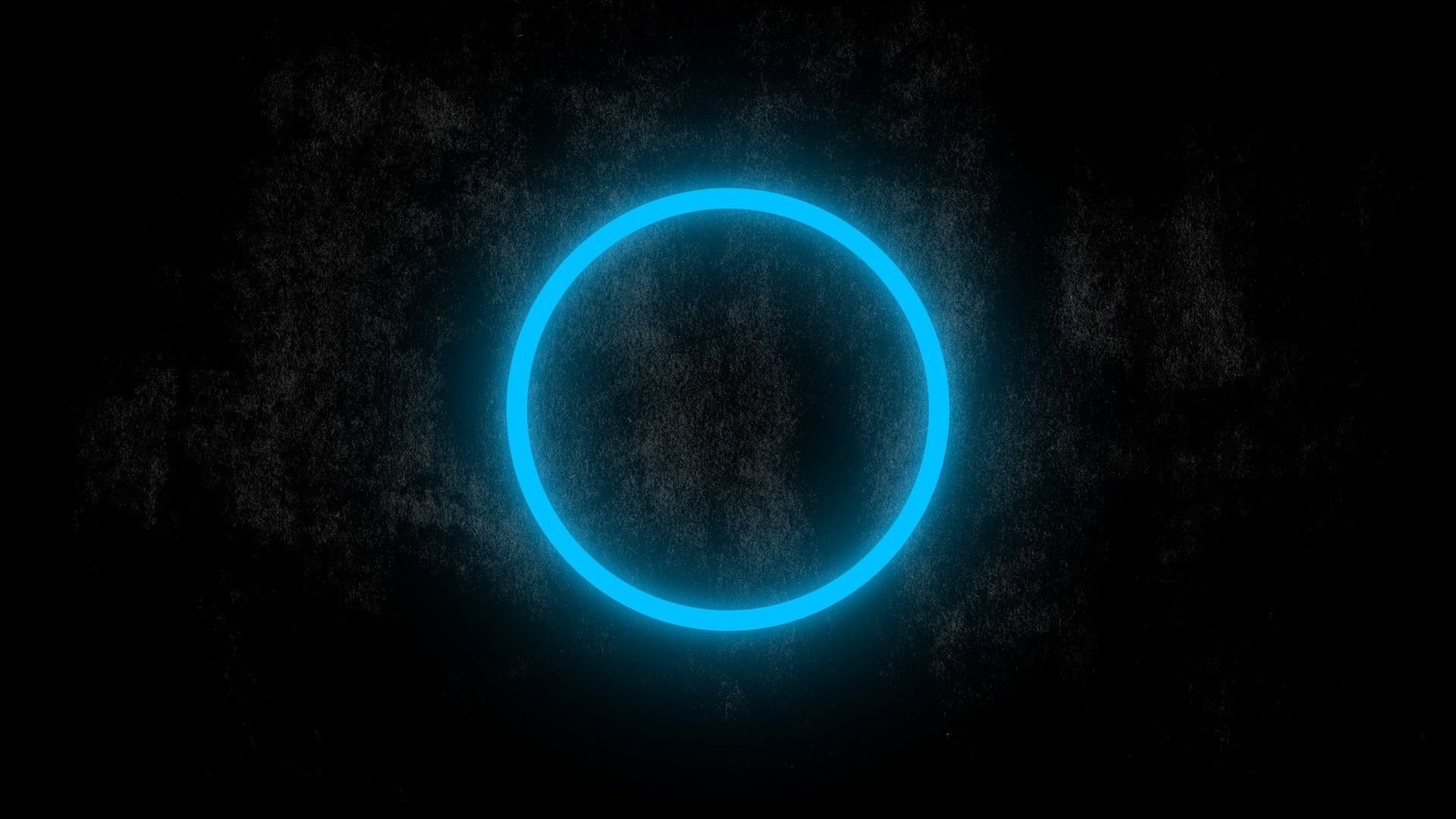 Cerchio neon blu buio, 1920x1080 Full HD 1080p, Desktop