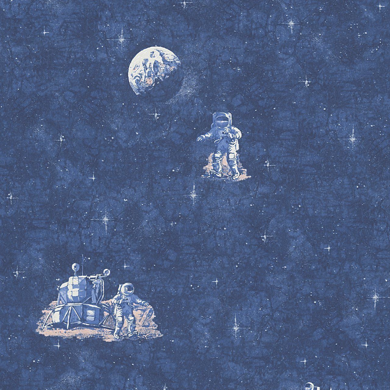Astronauti spaziali sfondo blu, 1280x1280 HD, Desktop