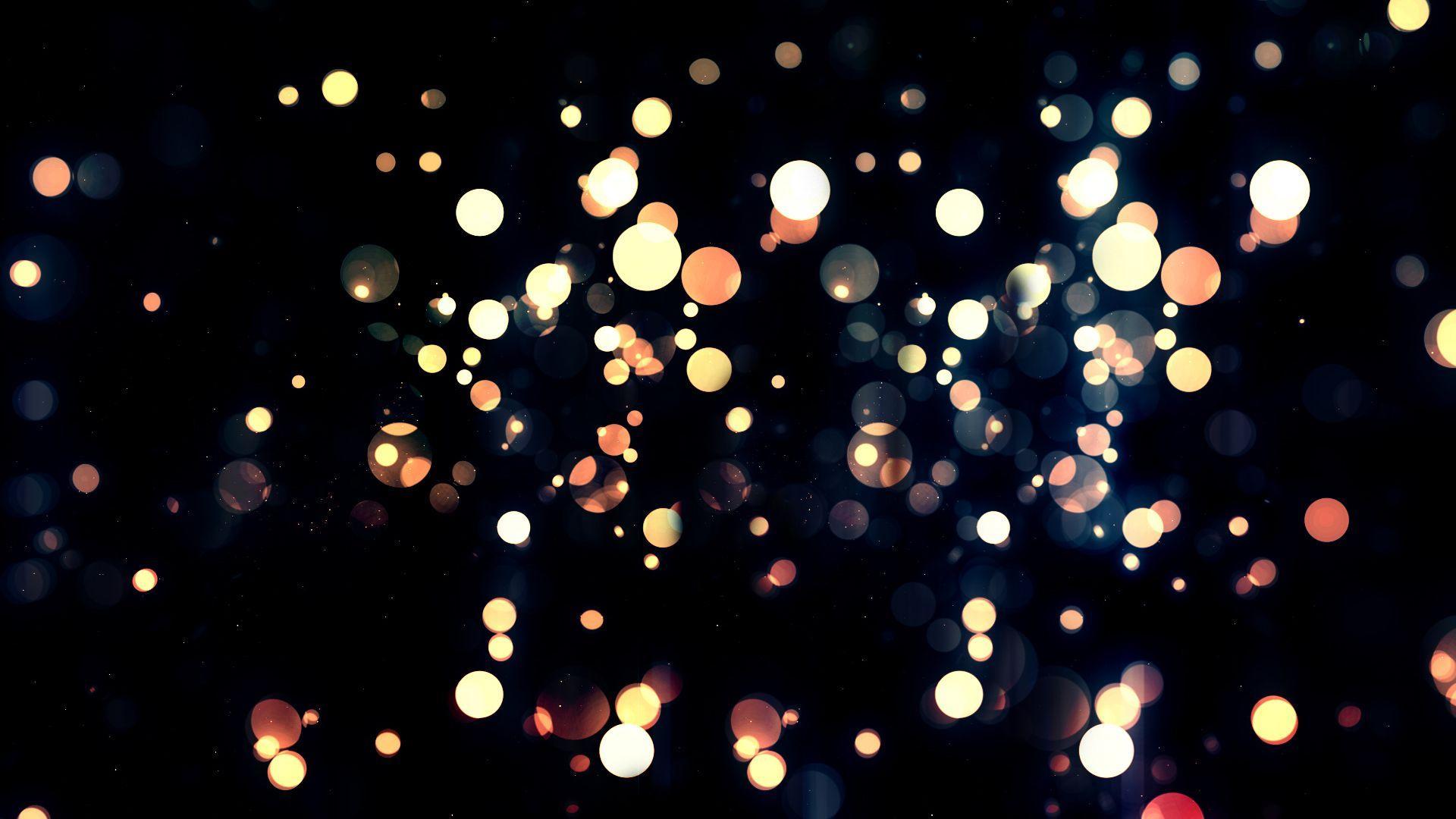 Particelle luminose bokeh su nero, 1920x1080 1080p, Laptop