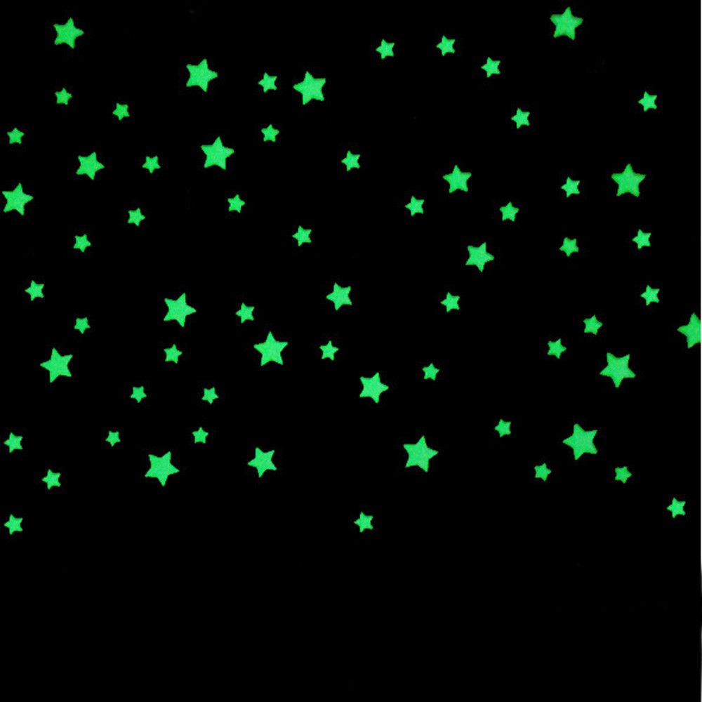 Stelle verdi fosforescenti su nero, 1000x1000 HD, PC
