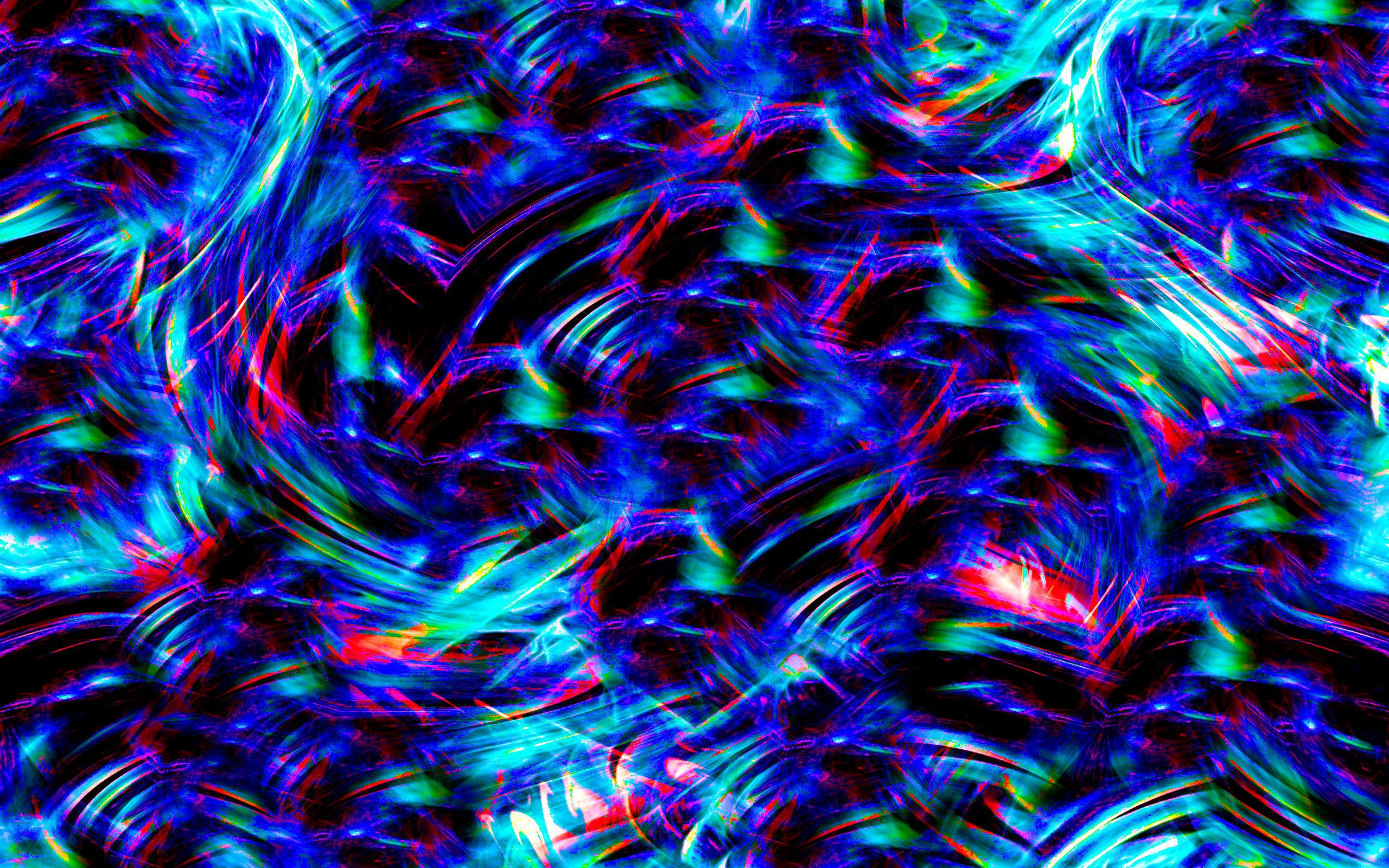 Linee luminose astratte blu neon, 2560x1600 WQXGA, PC