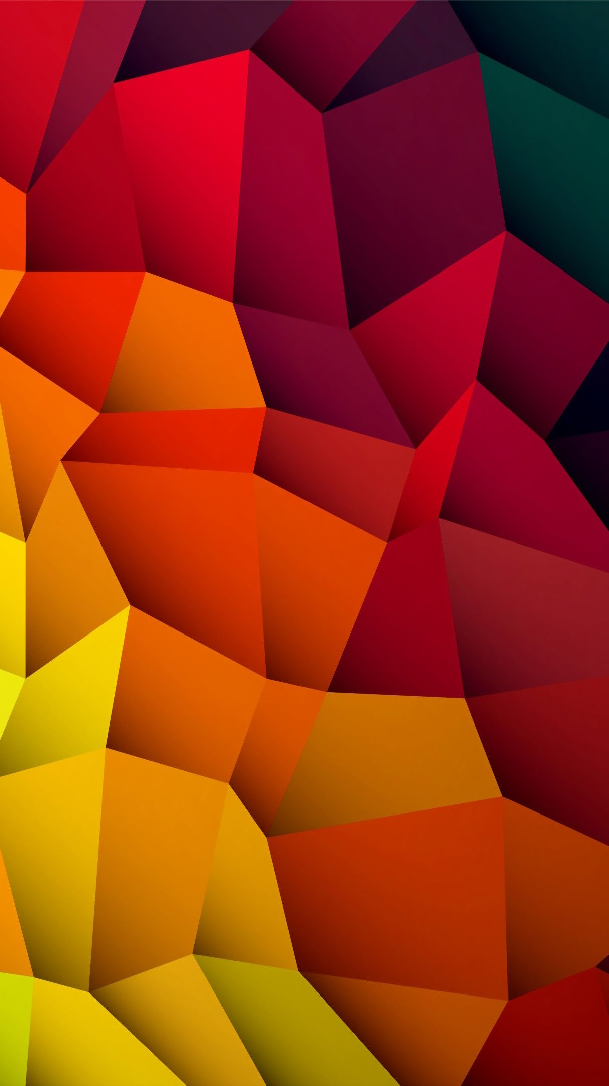 Sfondo geometrico poligonale colorato, 1212x2160 Full HD Verticale, iPhone