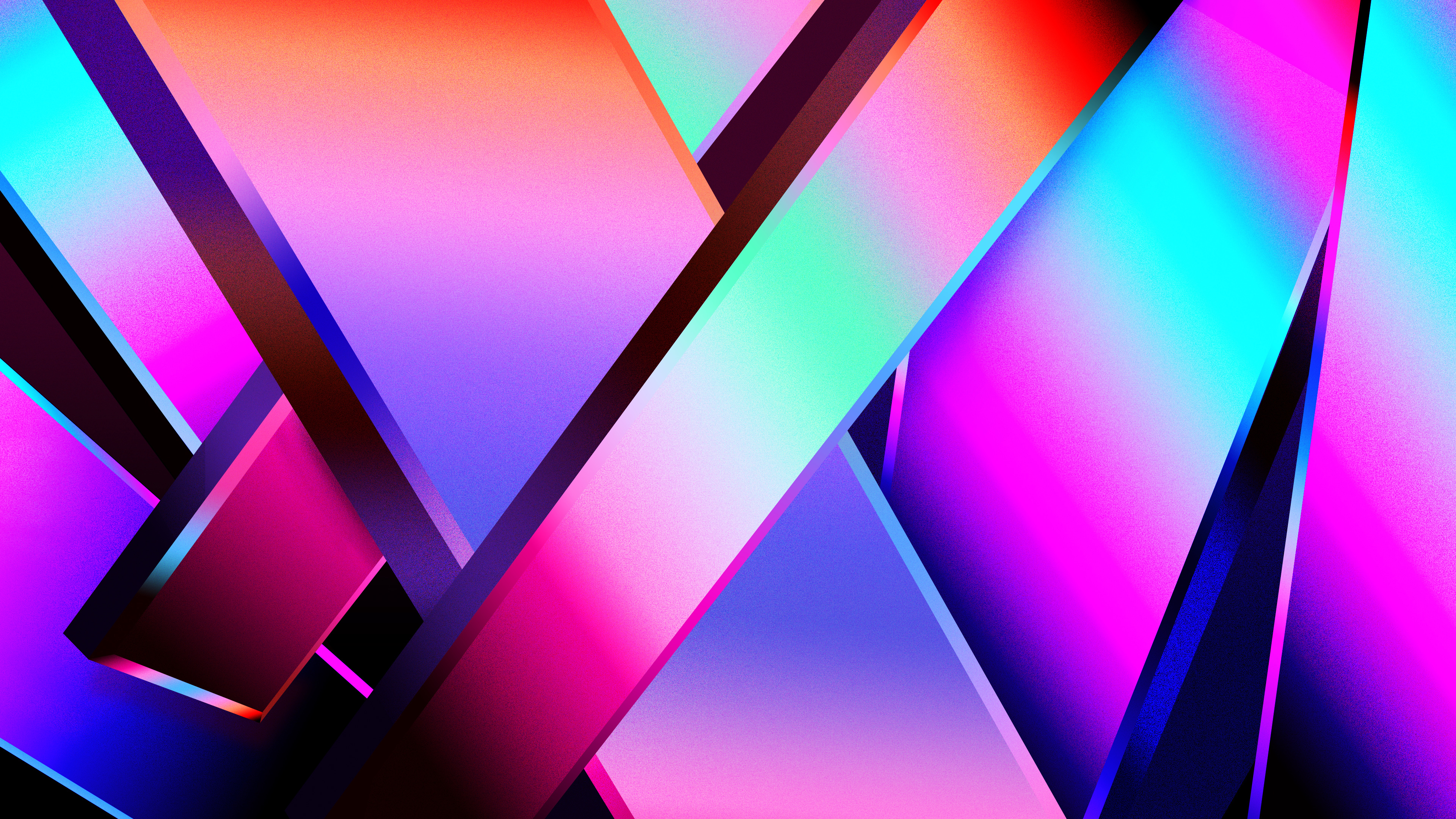 Forme geometriche astratte colorate, 3840x2160 4K, Desktop 4K