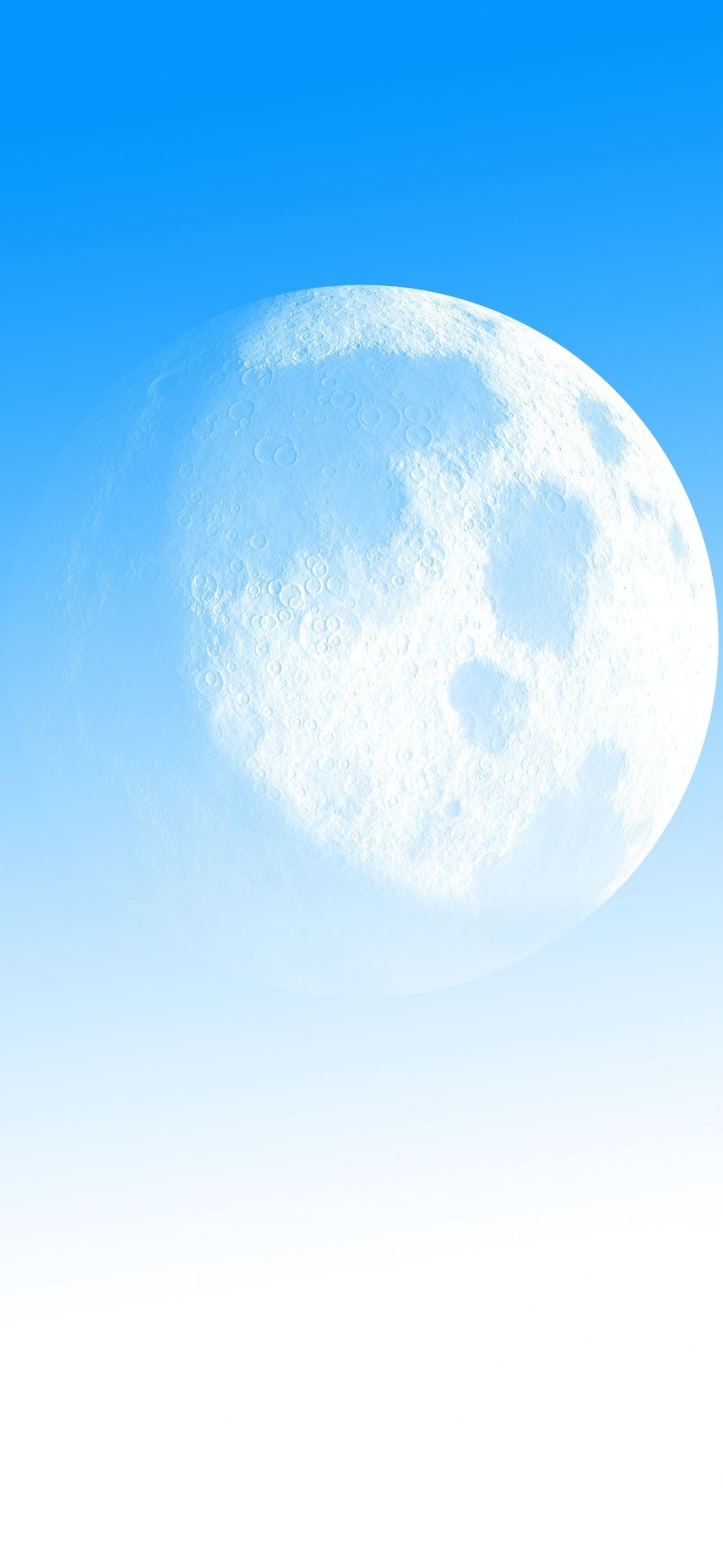 Luna in cielo azzurro, 1125x2436 Full HD Verticale, iPhone Pro Max