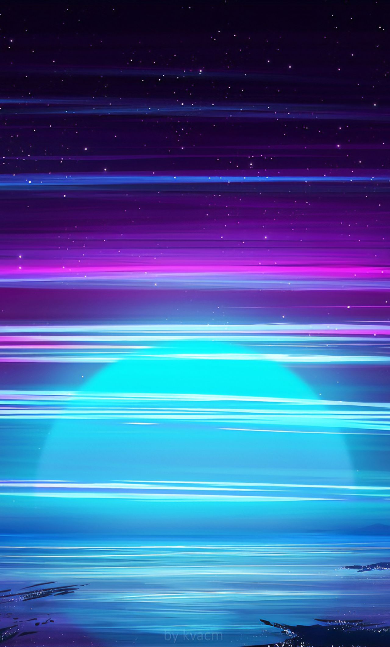 Luna blu digital art, 1280x2120 Verticale, iPhone Air