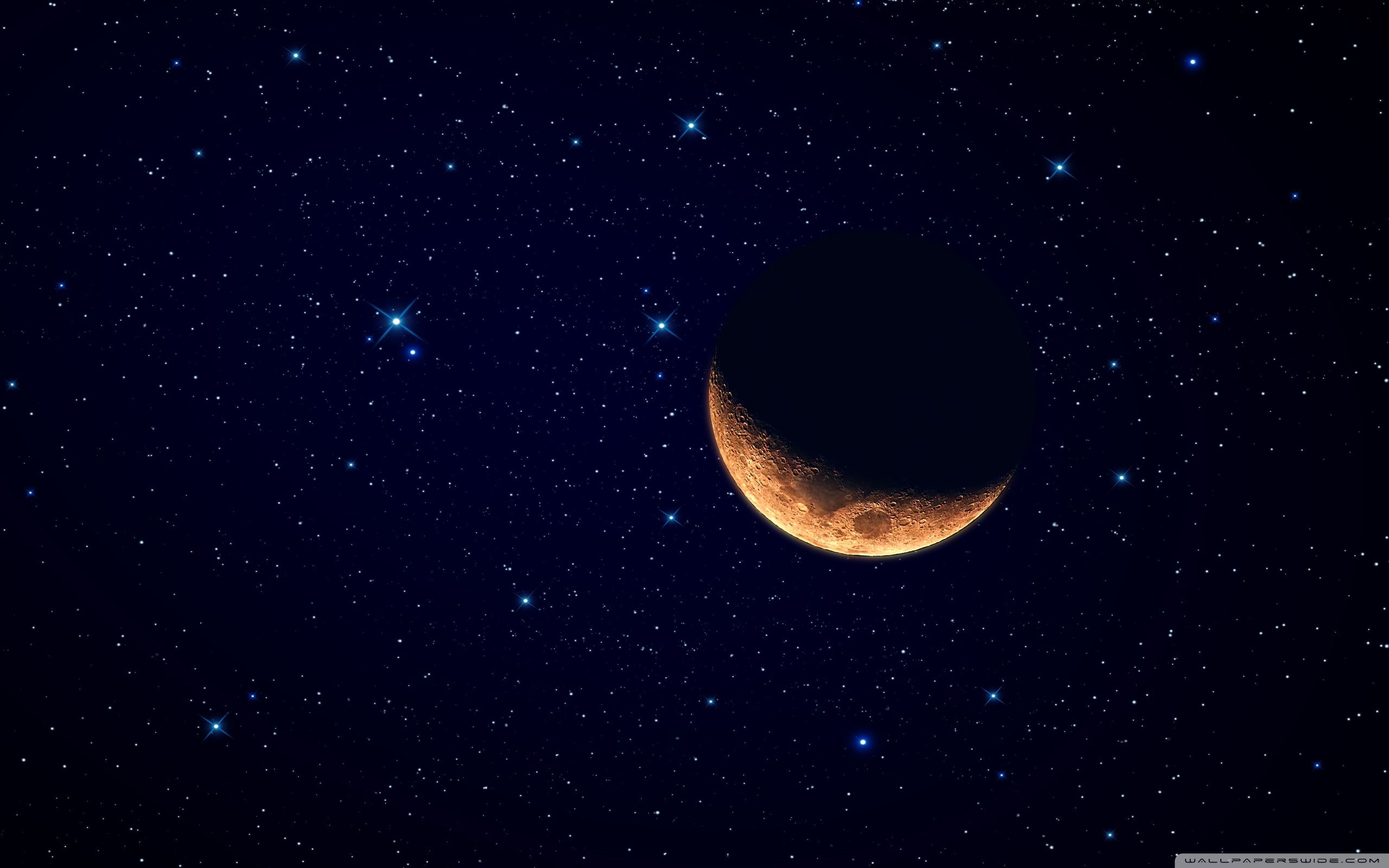 Luna crescente e stelle, 2560x1600 WQXGA, PC