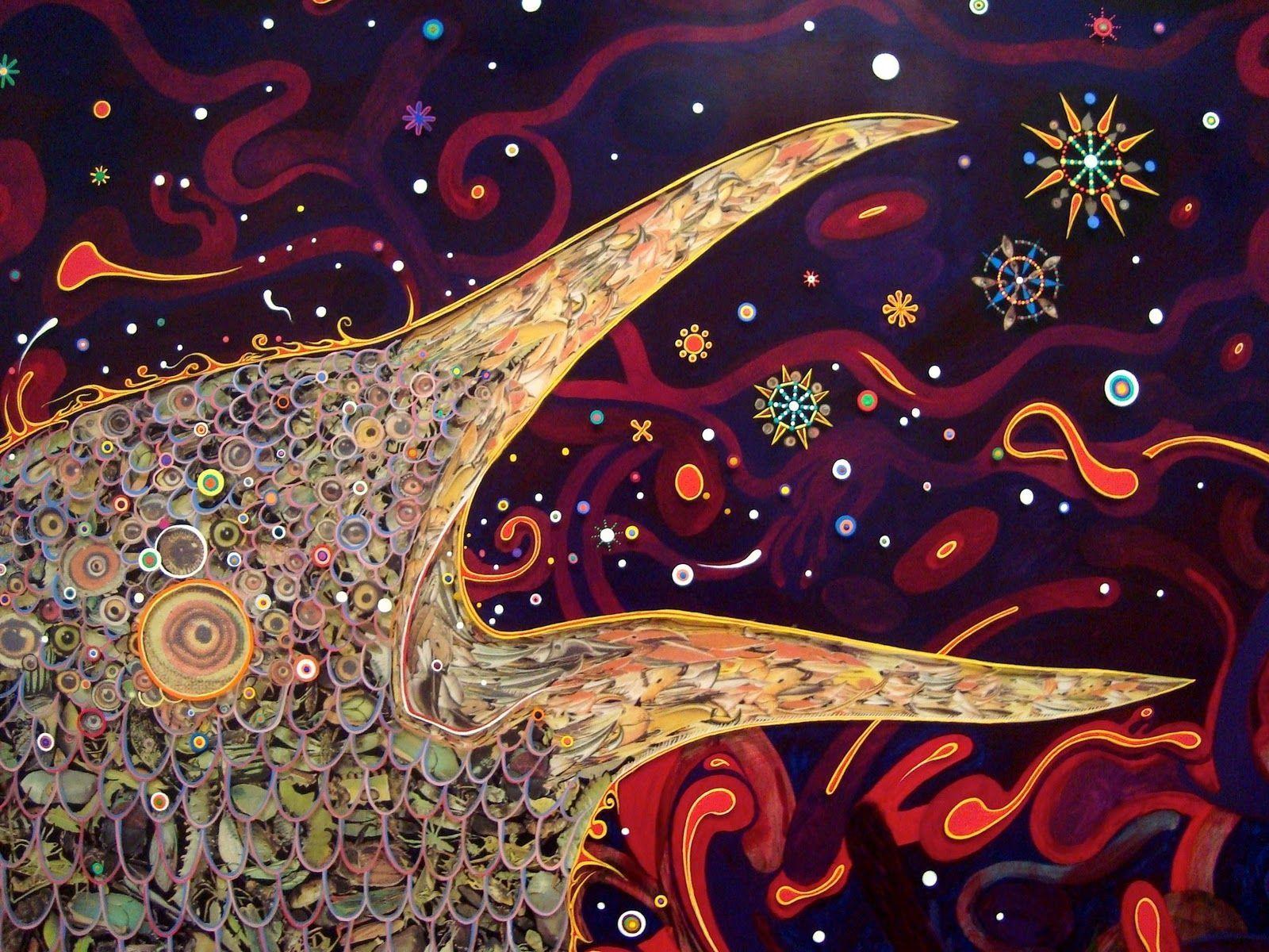 Pesce spada astratto boho notturno, 1600x1200 900p, Laptop