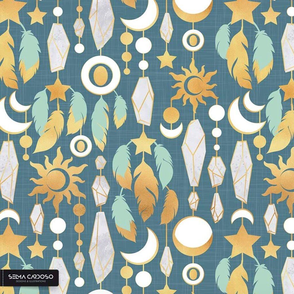 Piume lune soli boho dorato, 1024x1024 HD, iMac