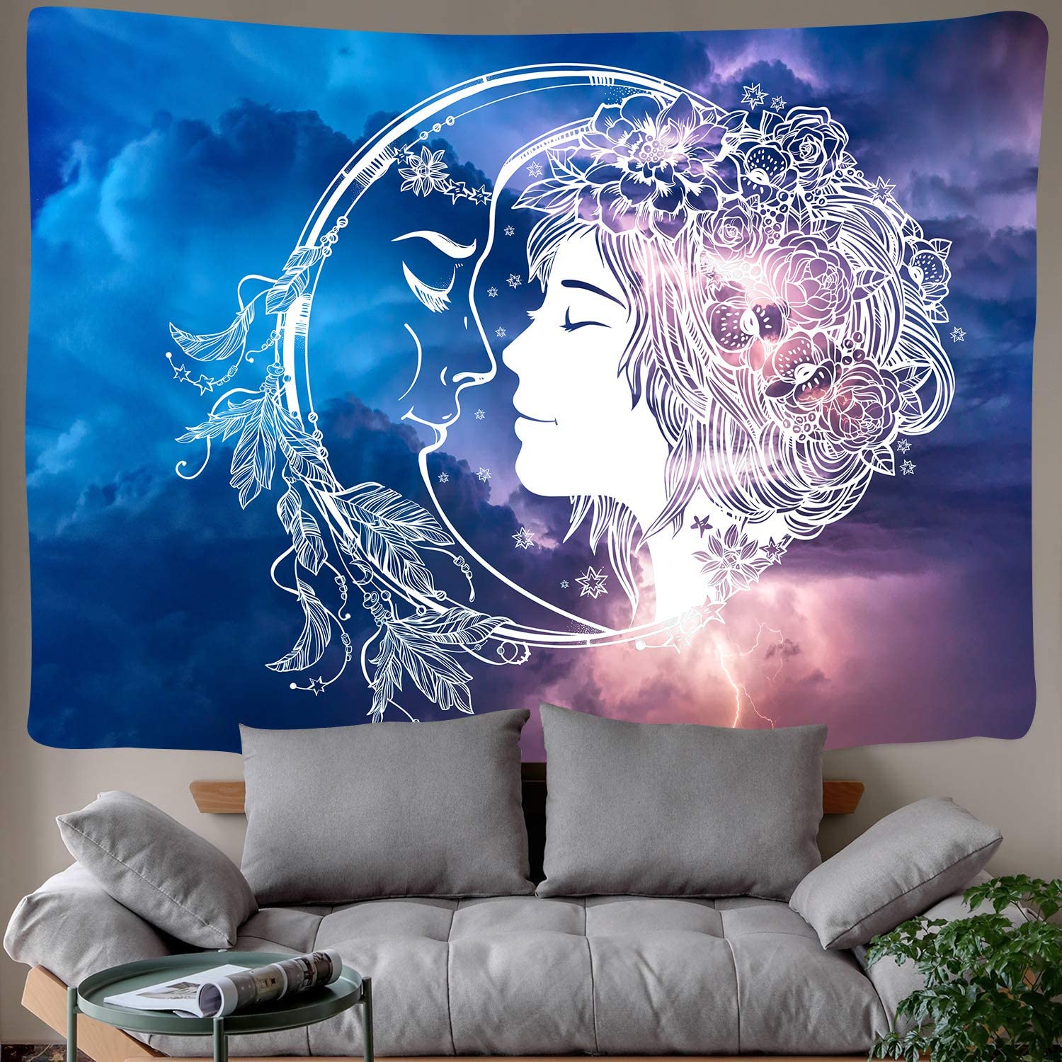 Arazzo dea e luna boho, 1500x1500 720p, Laptop