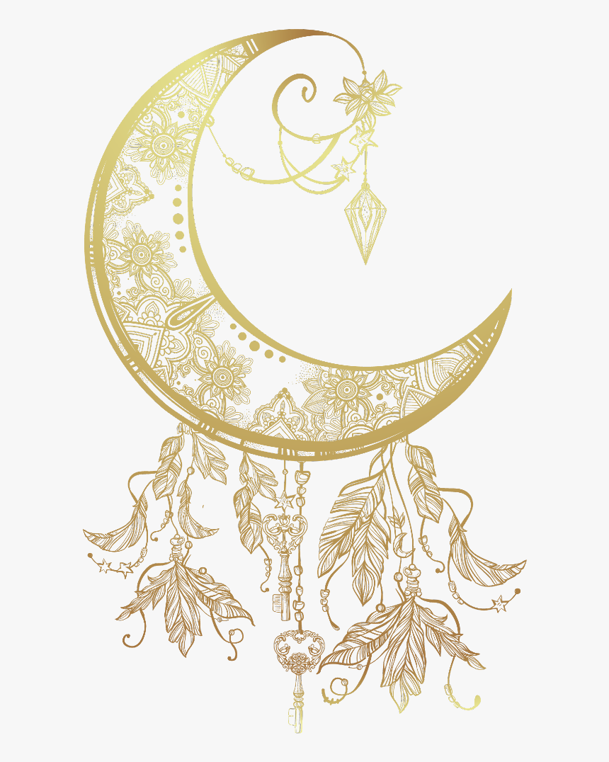 Luna dorata boho acchiappasogni, 860x1076 Full HD Verticale, iPhone
