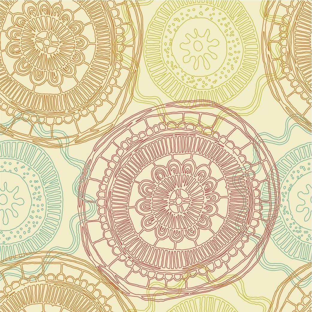 Mandala boho cerchi pastello, 1042x1042 HD, Desktop