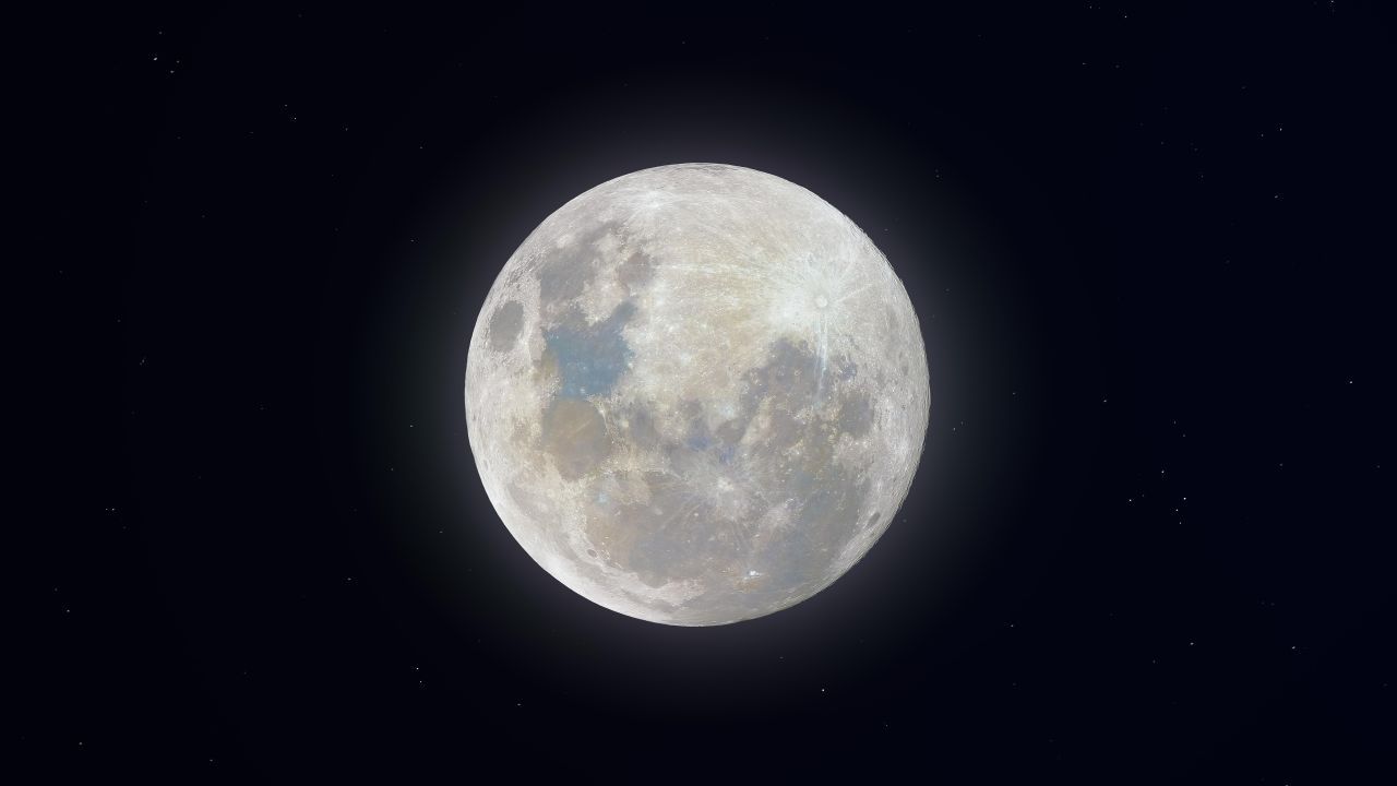 Luna piena nel cielo notturno, 1280x720 HD, Desktop