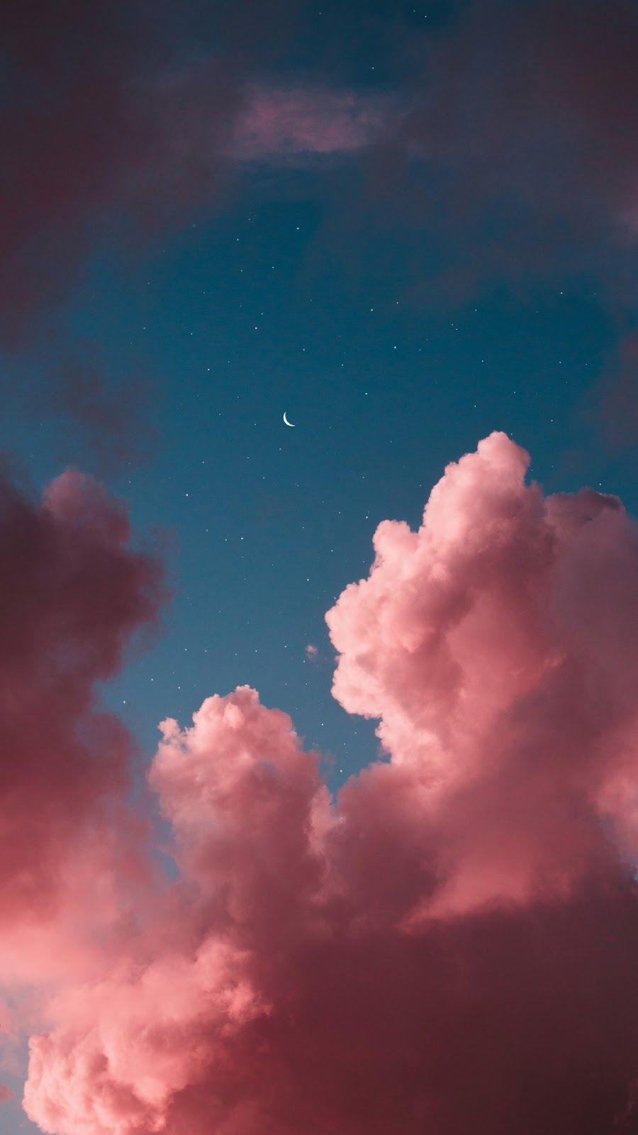 Nuvole rosa cielo notturno, 900x1600 Full HD Verticale, Smartphone