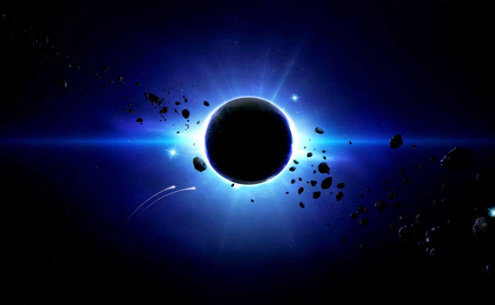 Eclissi lunare blu spazio, 1579x972 HD, Desktop