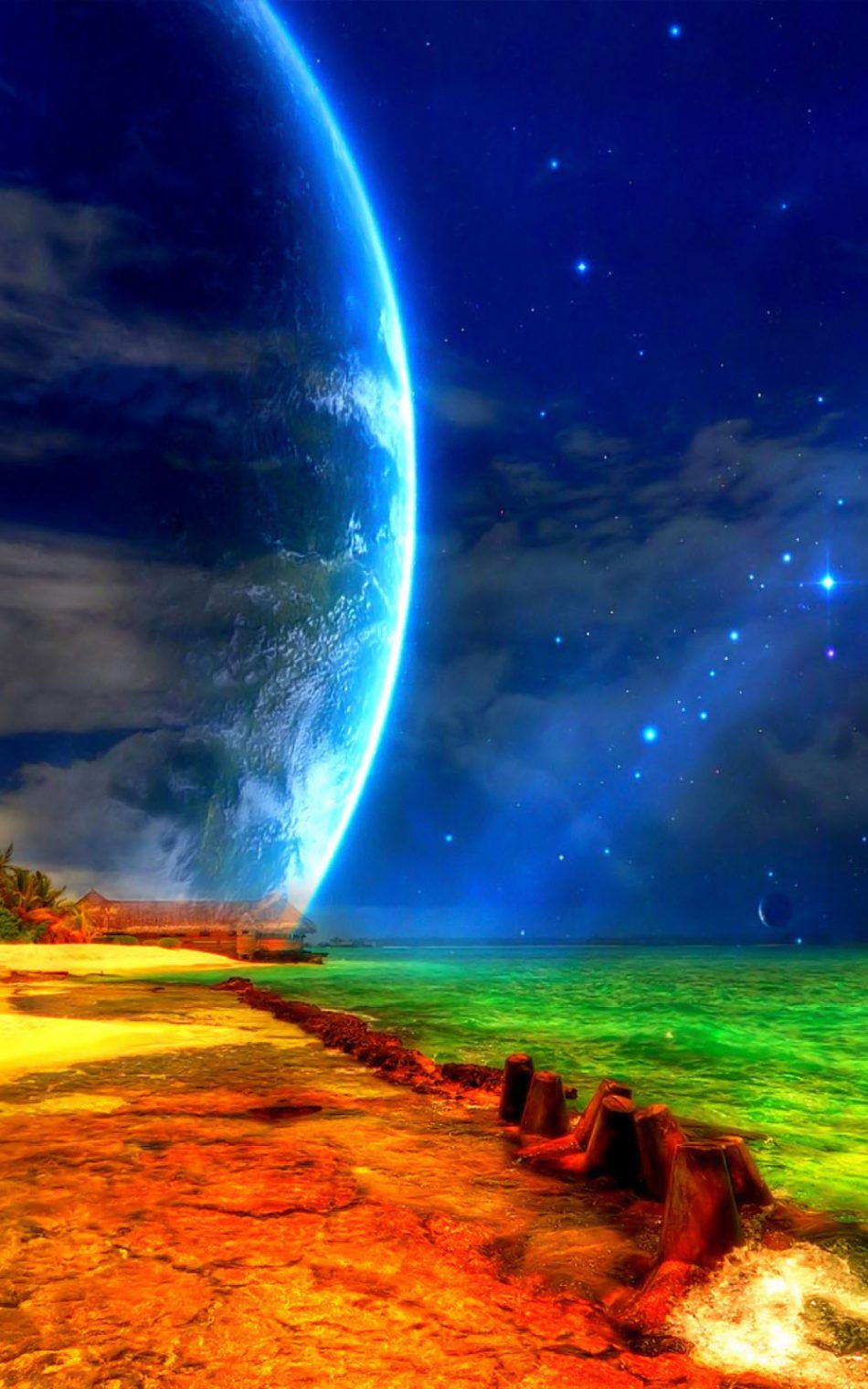 Luna blu e albero spoglio, 1920x1200 Full HD+, Laptop