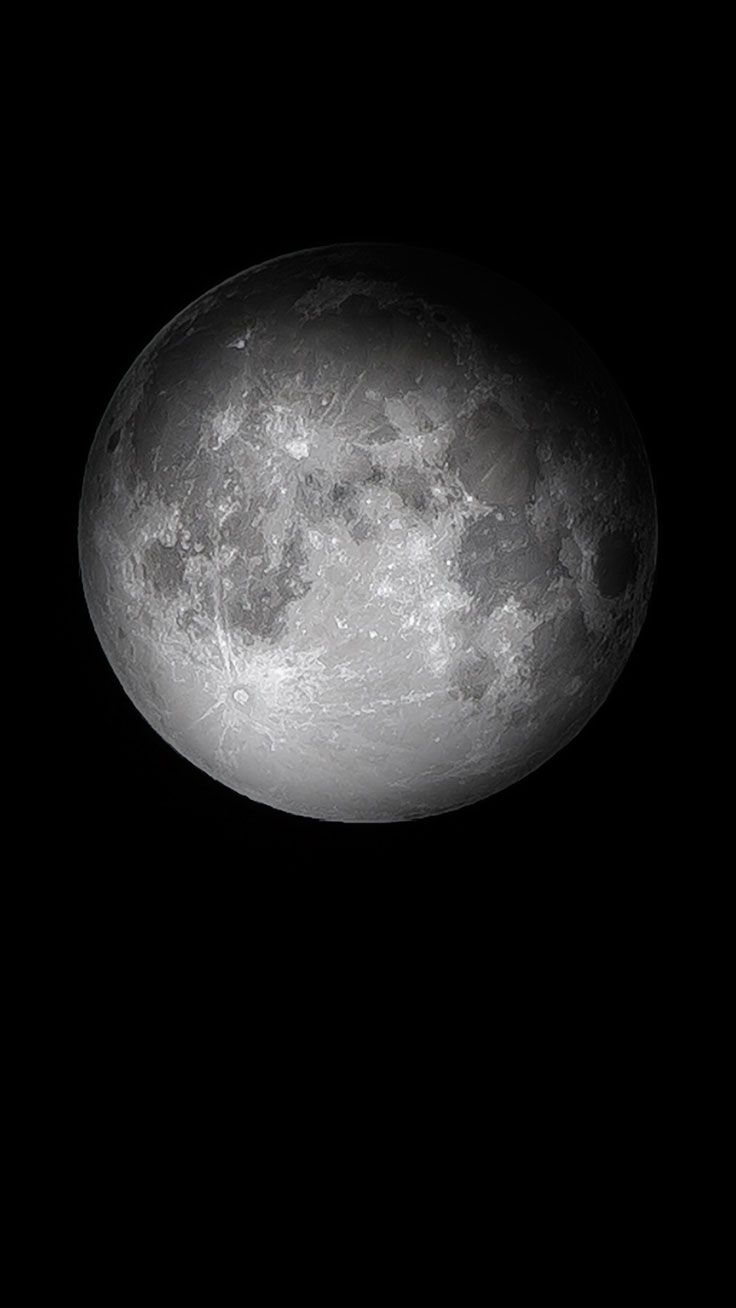 Luna piena su sfondo nero, 736x1308 Full HD Verticale, iPhone