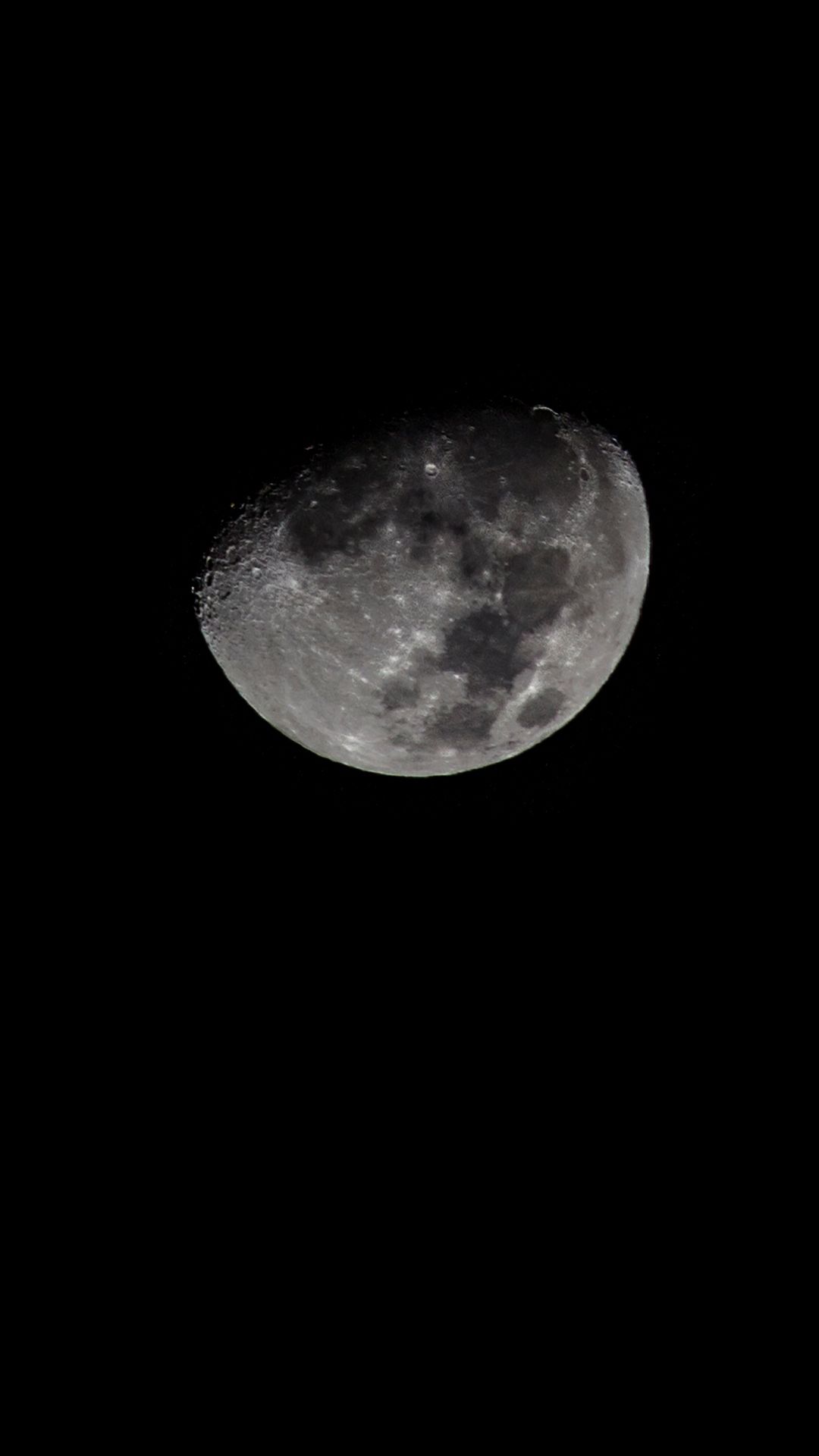 Luna grigia su sfondo nero, 1080x1920 Full HD Verticale, Samsung Galaxy