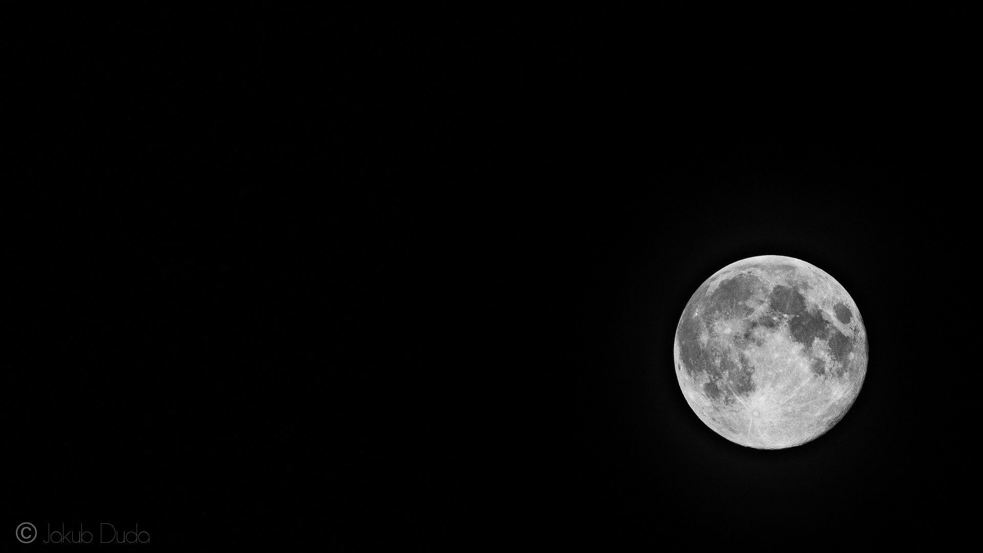 Luna piena nel buio, 1920x1080 1080p, Desktop