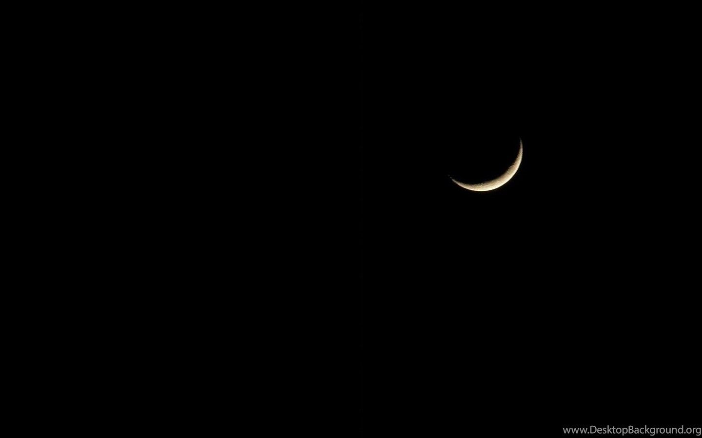 Luna crescente su cielo nero, 1440x900 720p, MacBook Air