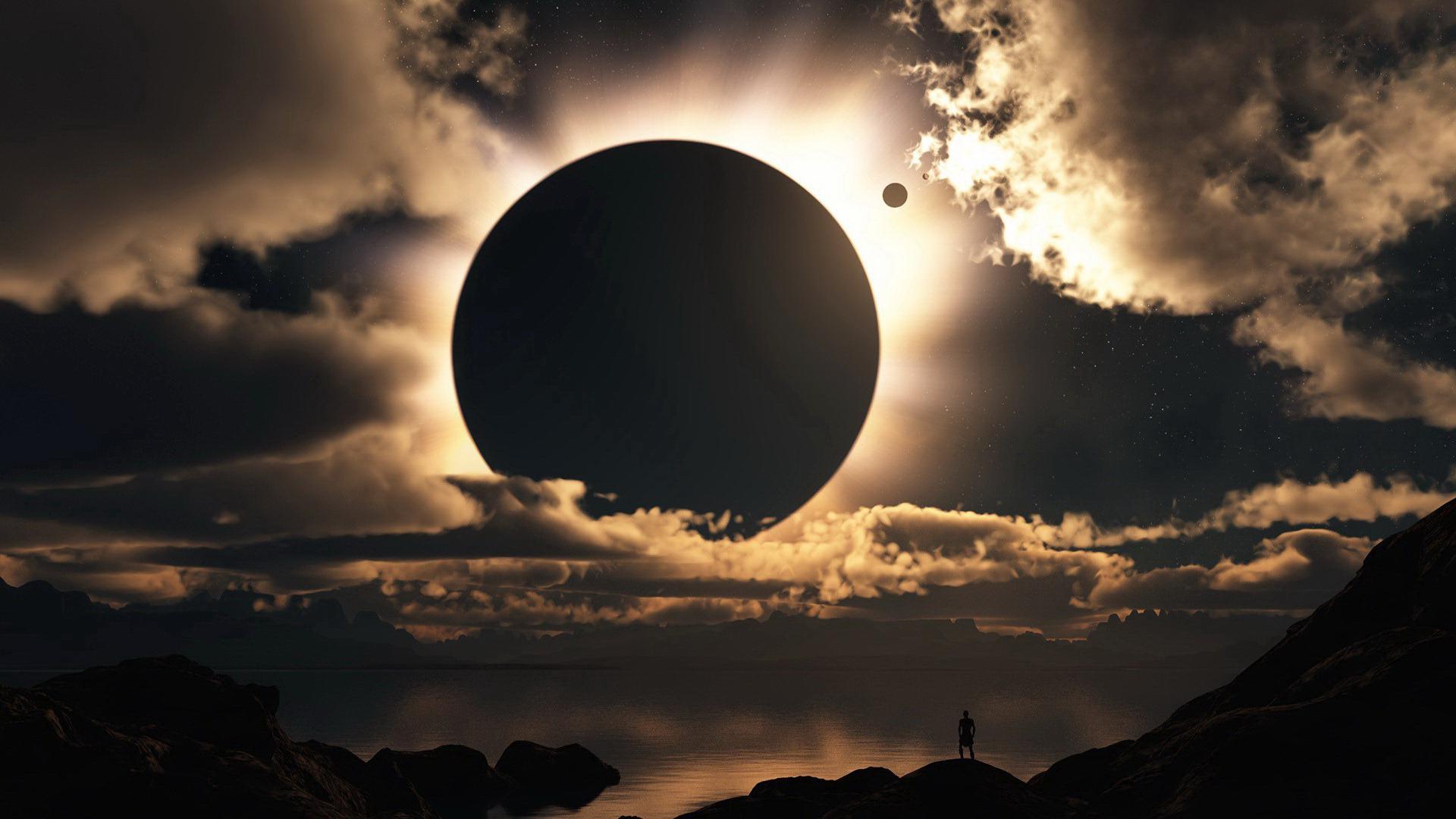 Eclissi solare luna nera, 1920x1080 1080p, Laptop