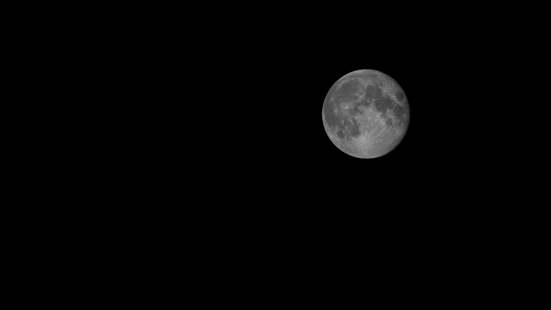 Luna piena su cielo nero, 1920x1080 1080p, Laptop