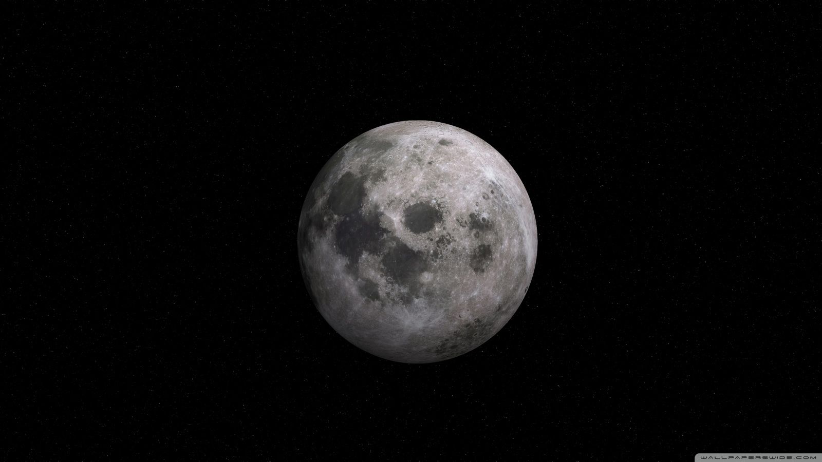 Luna piena su cielo nero, 1600x900 HD Ready, PC