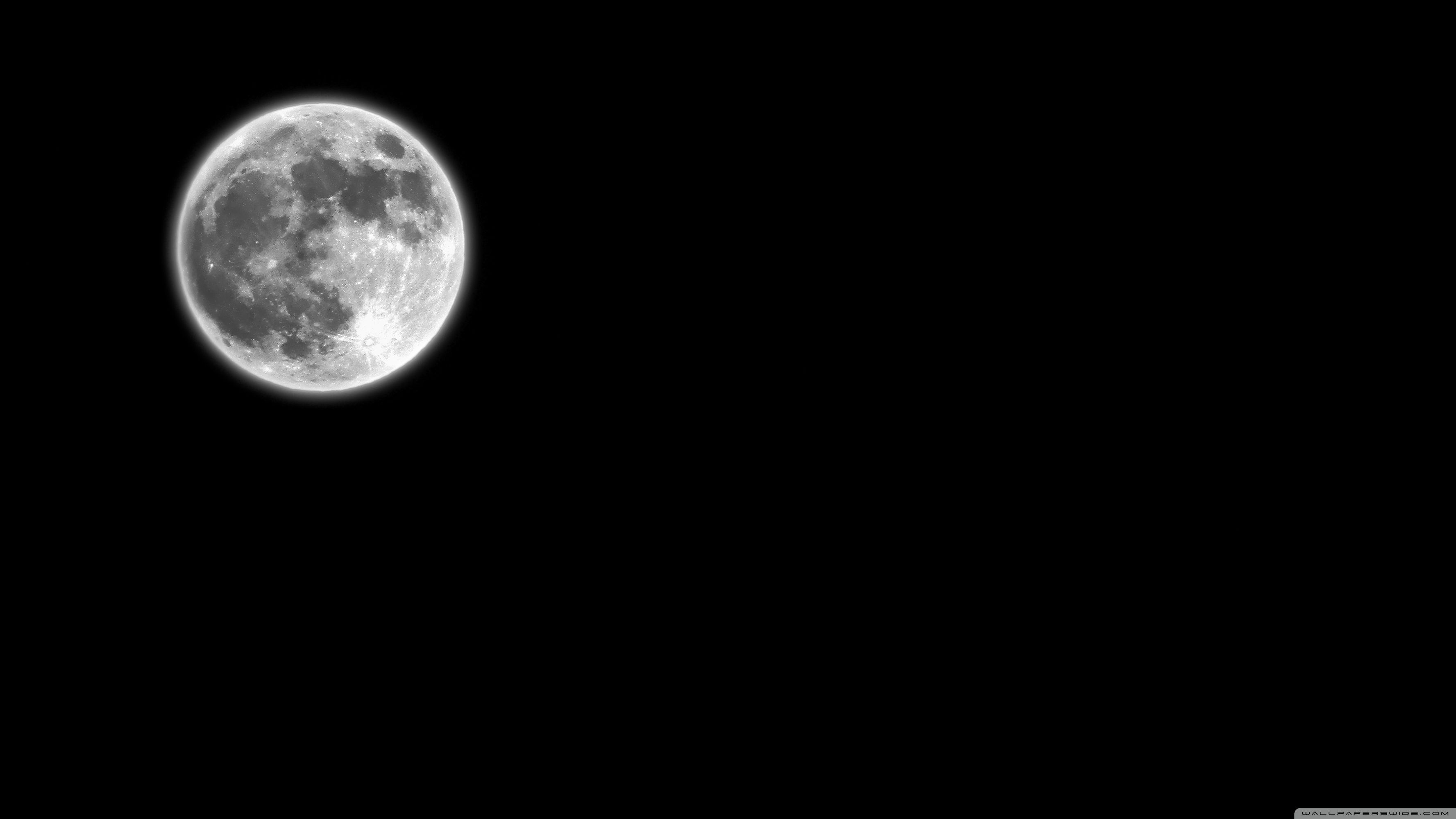 Luna piena cielo nero, 3554x1999 WQXGA, Monitor Gaming