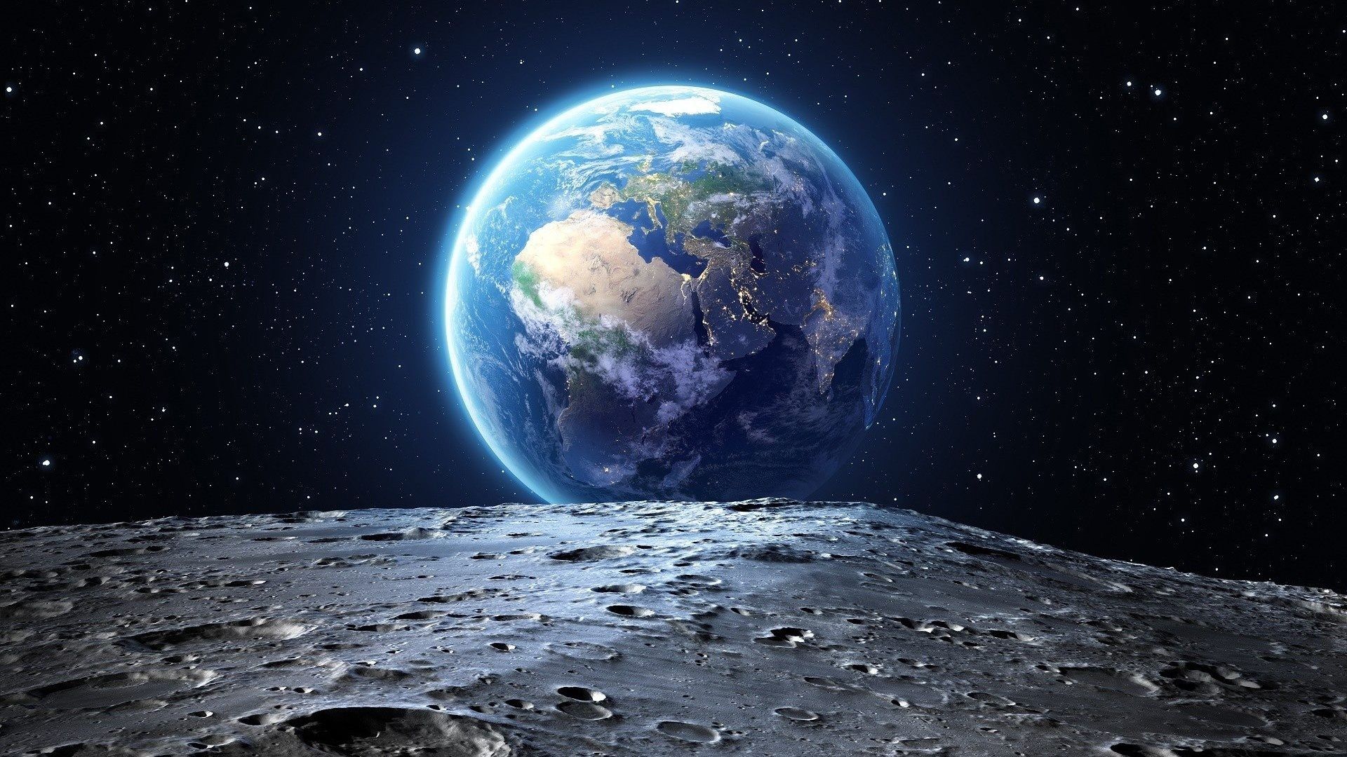 Terra vista dalla Luna, 1920x1080 1080p, PC