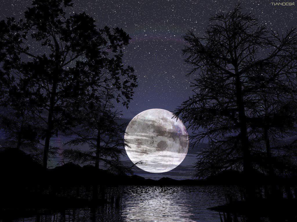 HD con Luna Piena, 1024x768 HD, Desktop