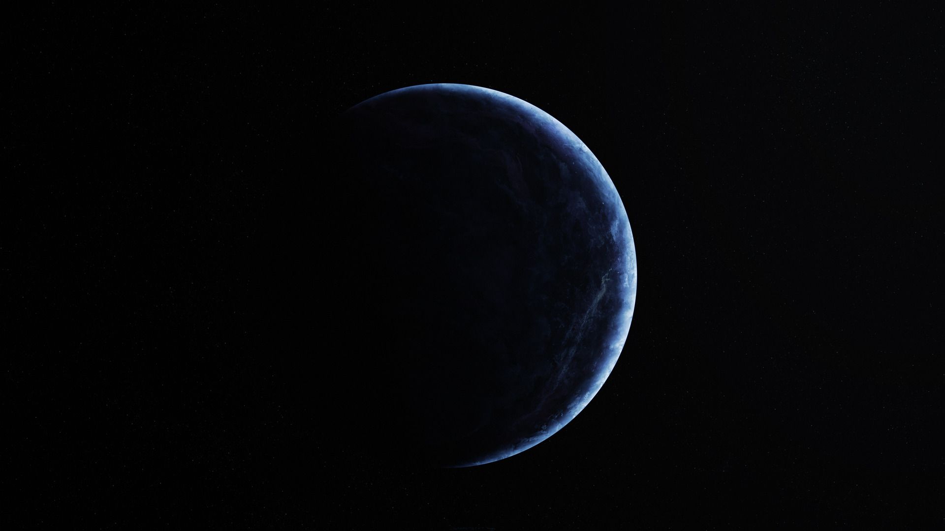 Luna crescente scura blu, 1920x1080 Full HD 1080p, Desktop