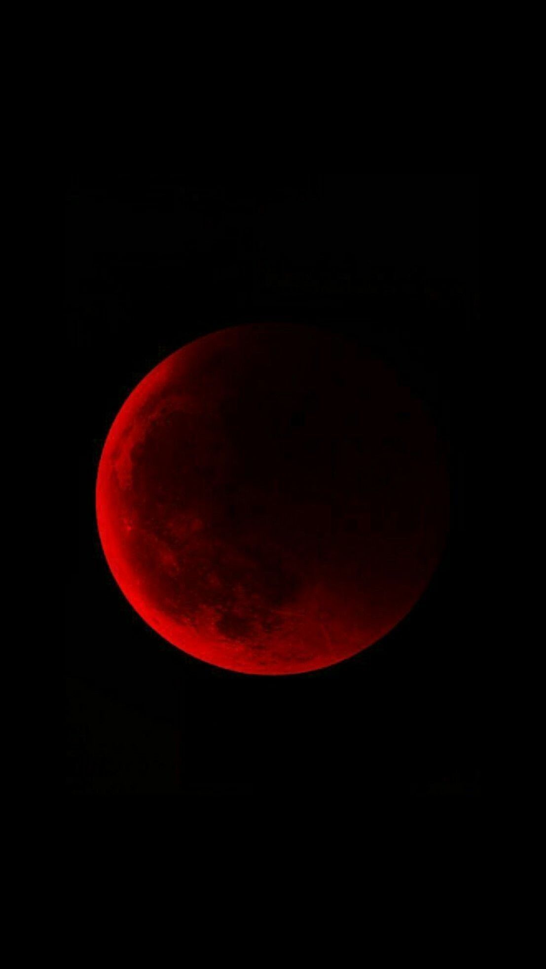 Luna rossa su sfondo nero, 1107x1965 Full HD Verticale, Smartphone