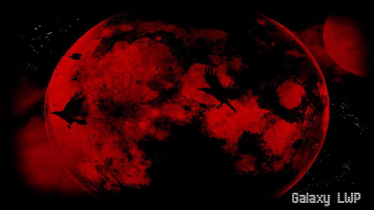Luna rosso sangue spazio, 1280x720 HD, Desktop