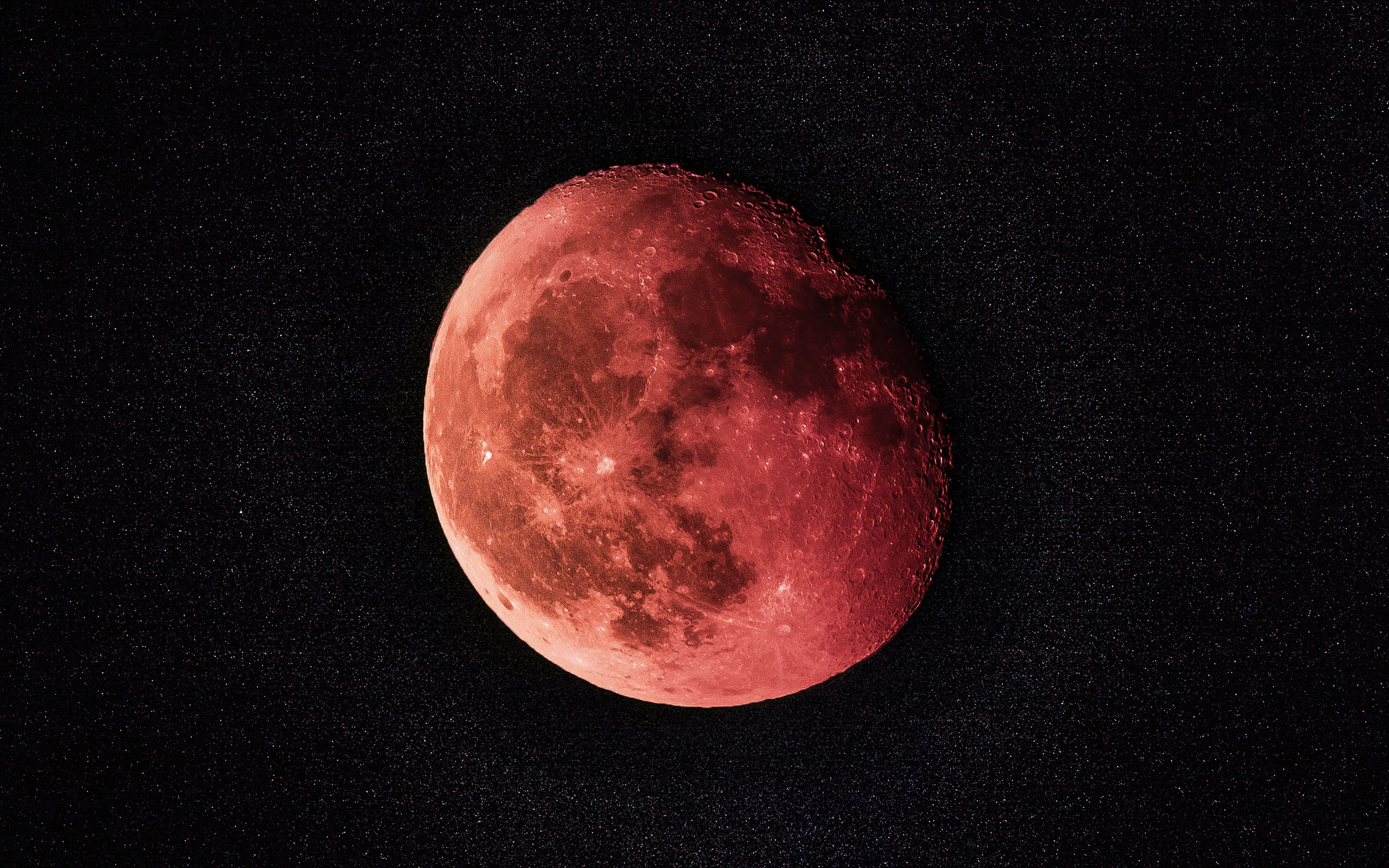 Luna rossa sangue eclissi, 3840x2400 UHD, Monitor 4K
