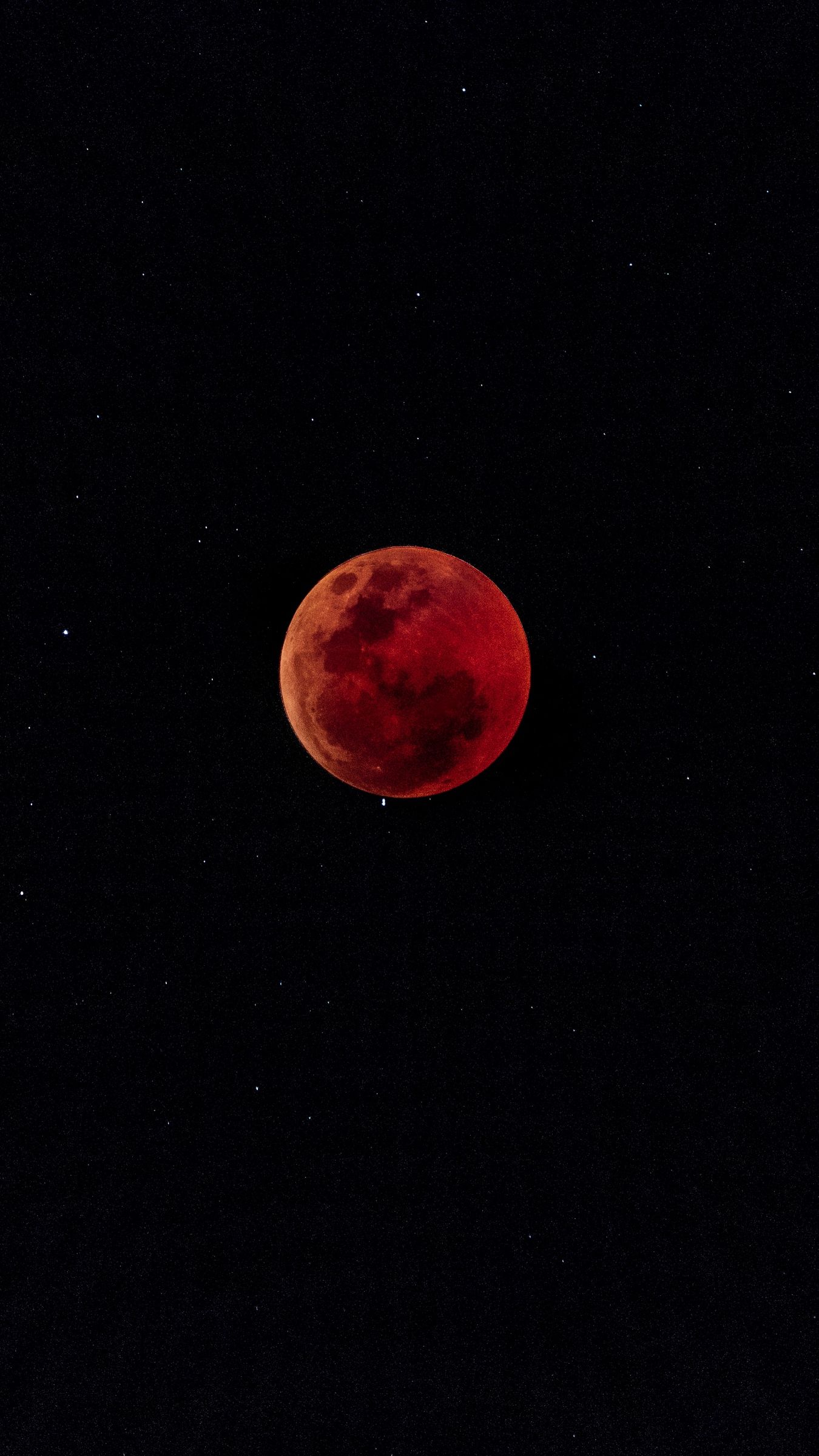 Luna rossa sangue nel cielo, 1350x2400 Verticale, Mobile