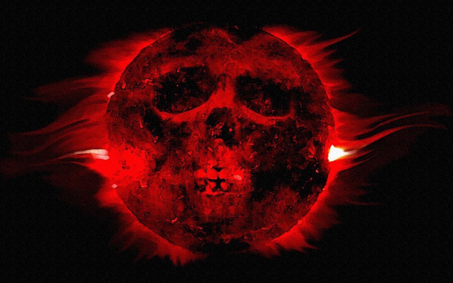 Teschio in luna rossa, 1440x900 720p, PC