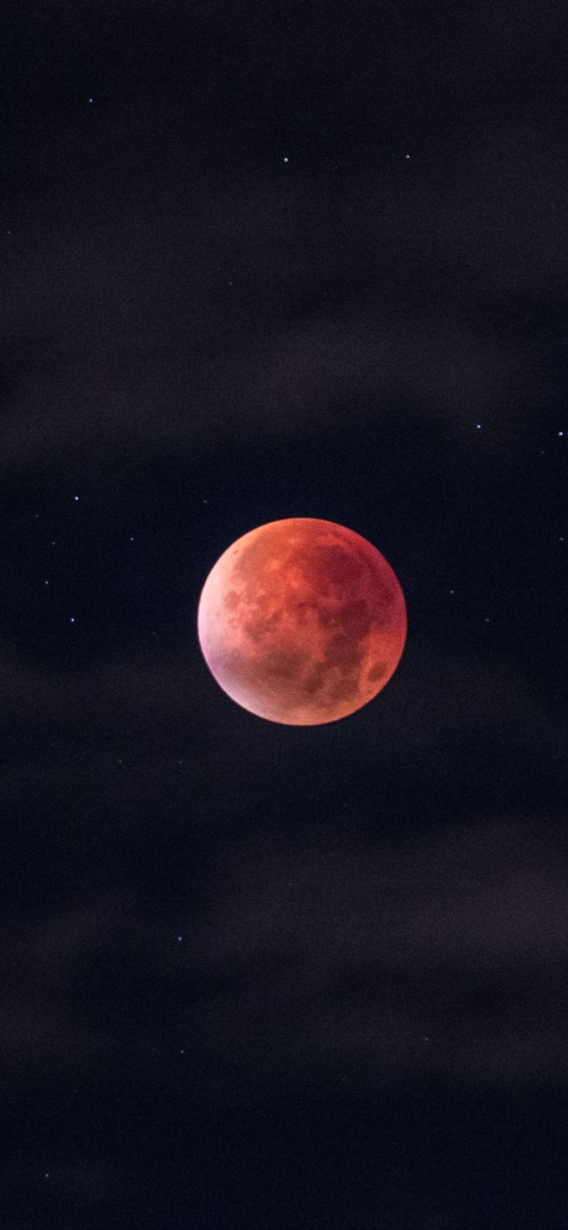 Luna rossa sangue notturna, 1125x2436 Verticale, Mobile