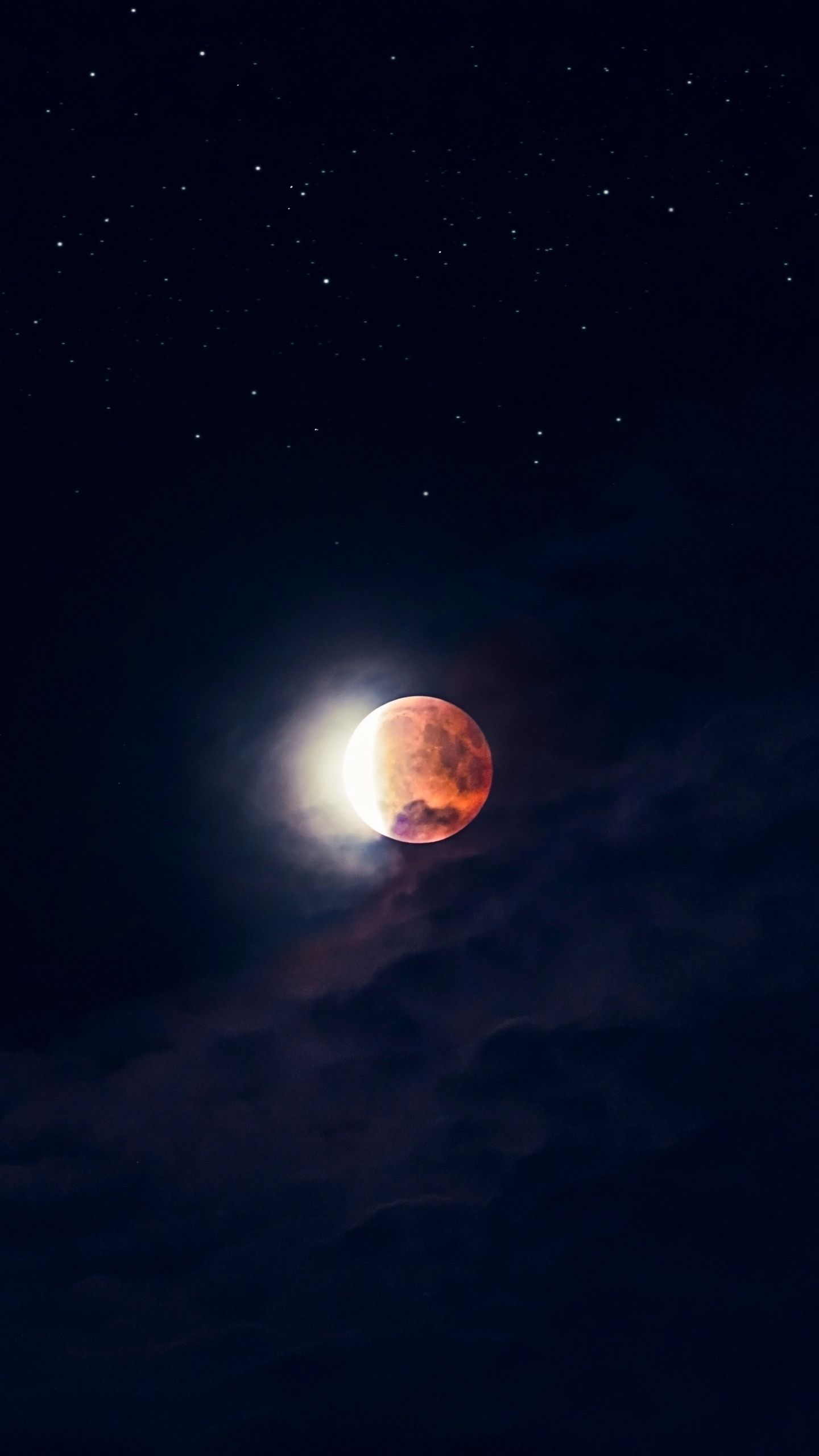 Luna rossa scura notte, 1440x2560 Verticale, Telefono