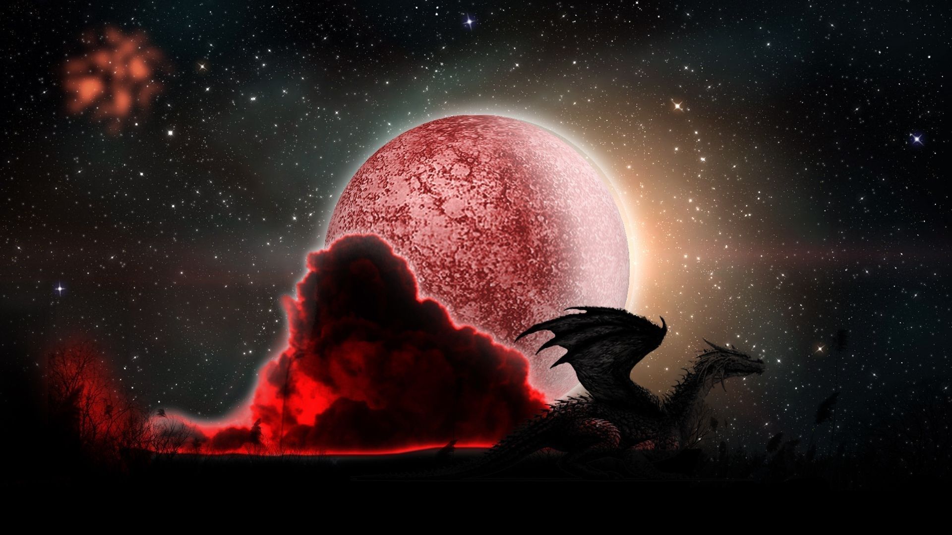 Fasi eclissi lunare rossa, 1080x1920 Full HD Verticale, iPhone