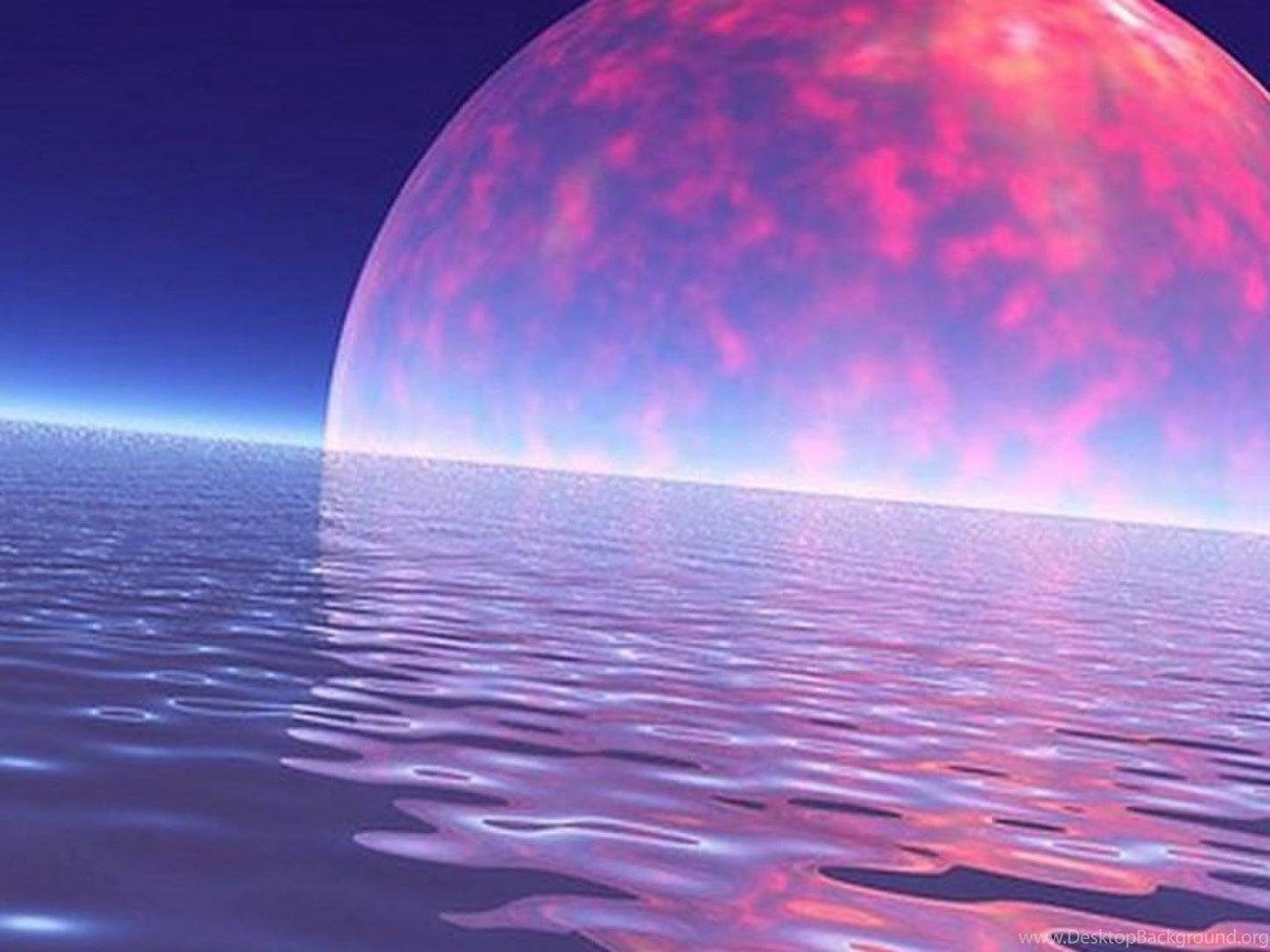 Luna viola sull'oceano, 1152x864 HD, iMac