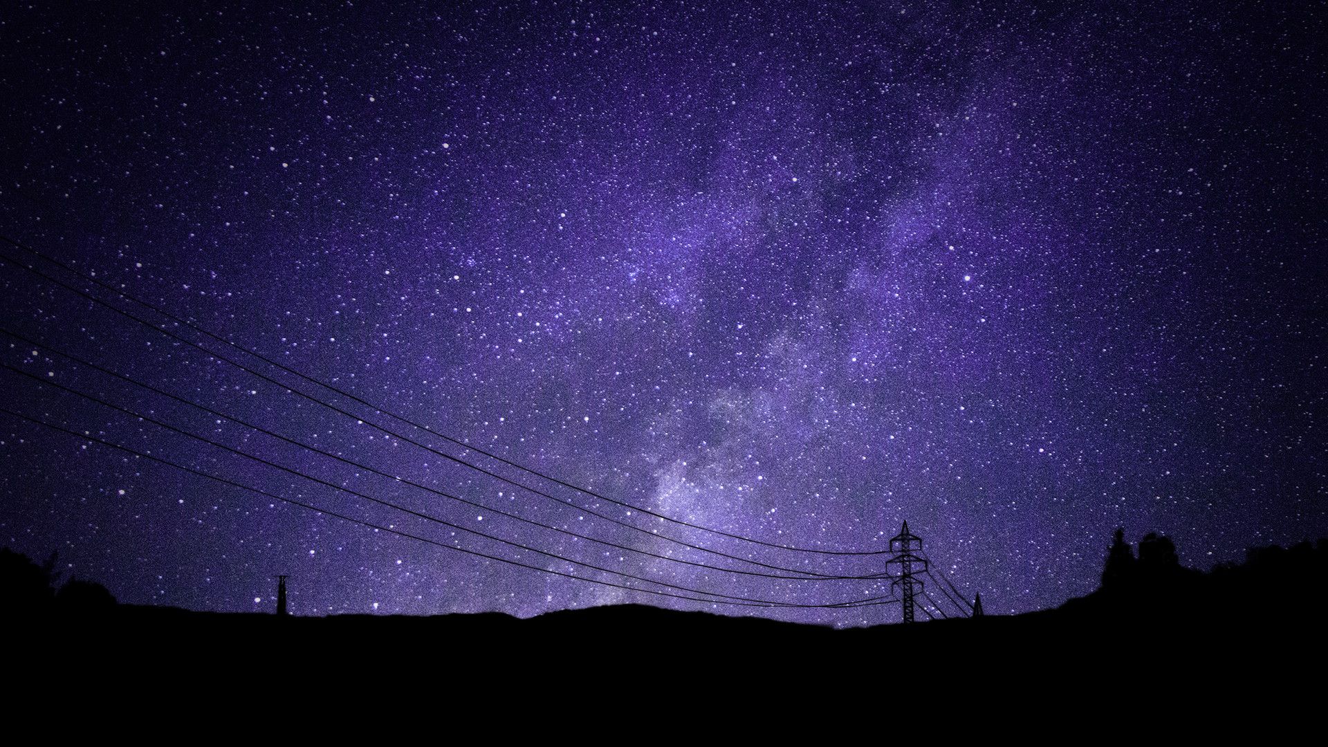 Cielo notturno viola stellato, 1920x1080 Full HD 1080p, Desktop