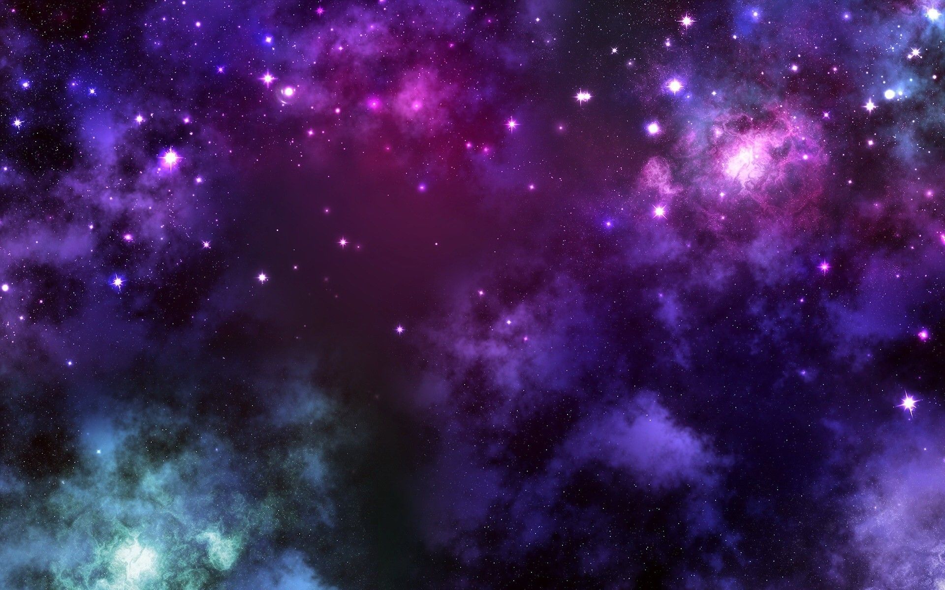 Galassia viola con stelle, 1920x1200 Full HD+, PC