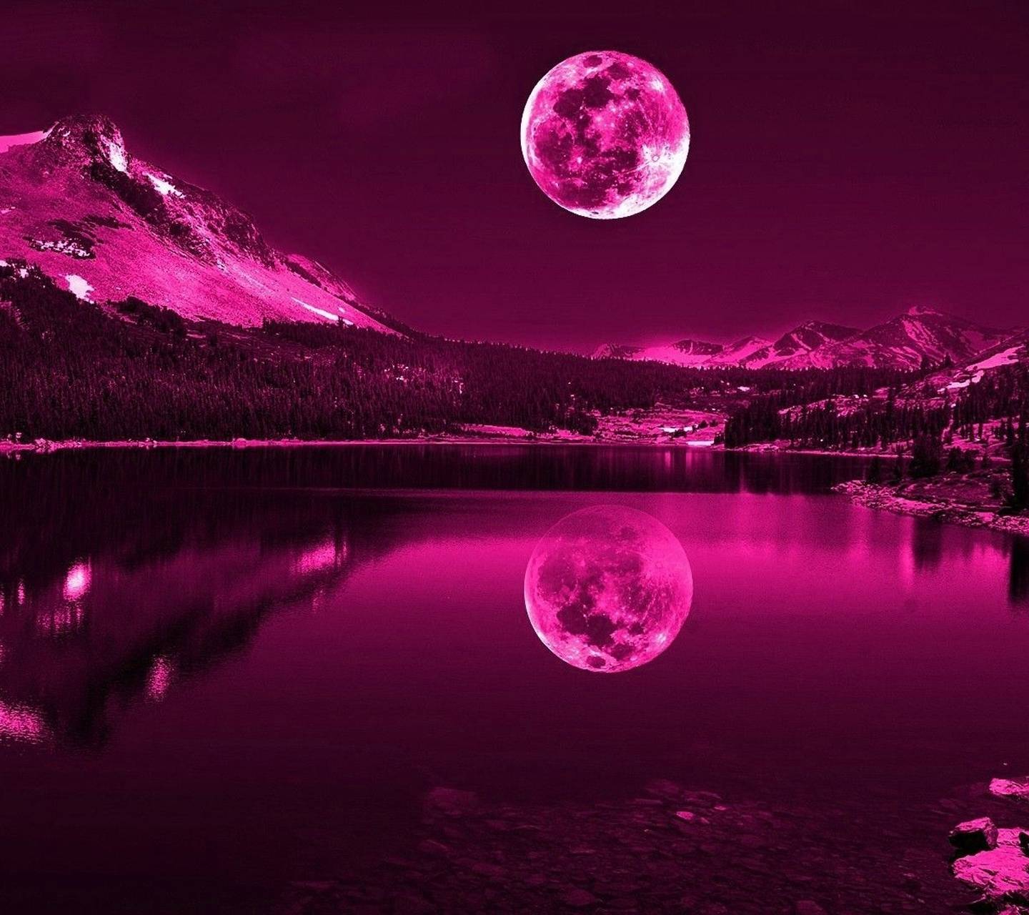 Luna viola su lago montano, 1440x1280 720p, MacBook Air