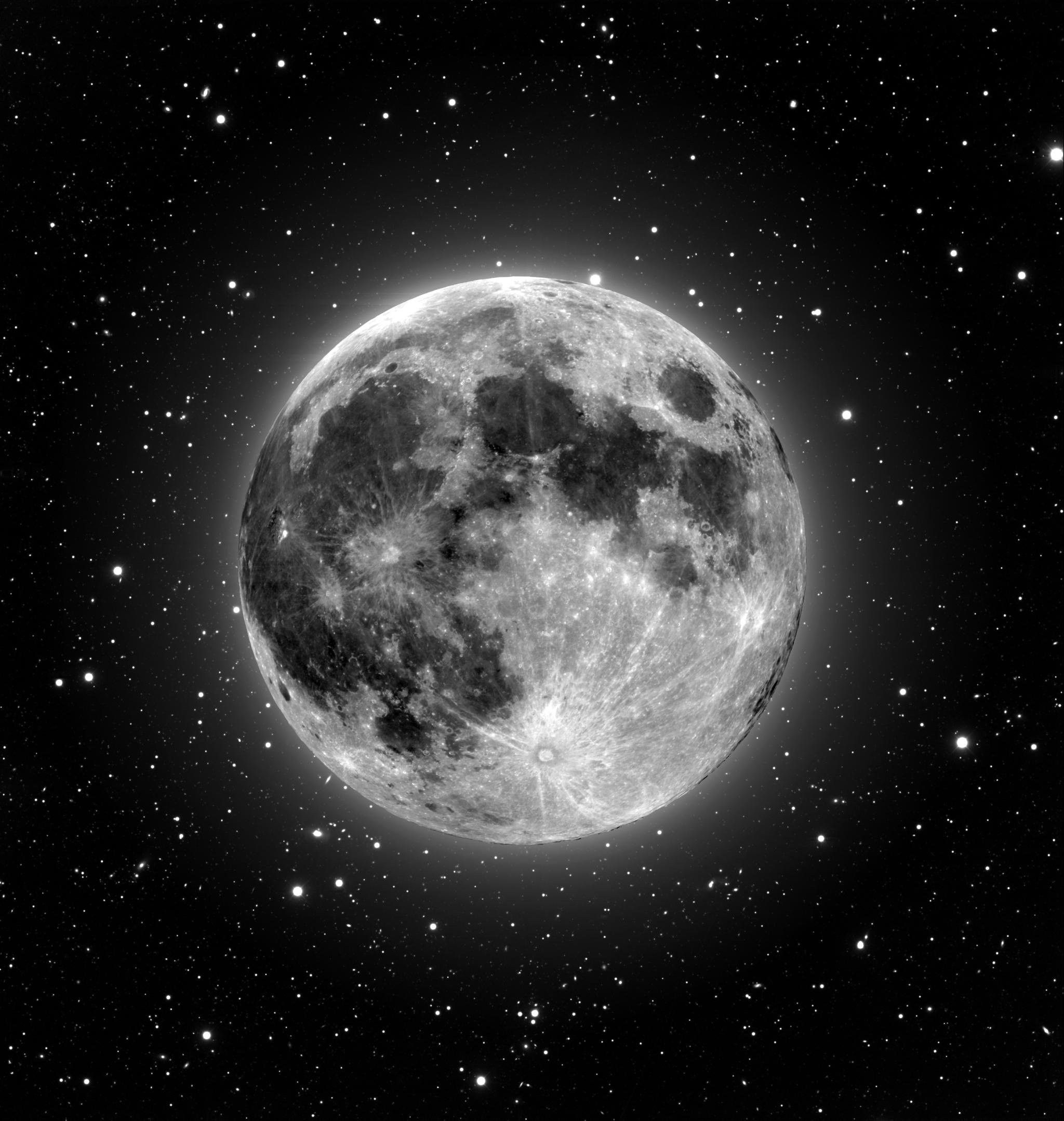 Luna piena nello spazio, 2048x2158 Full HD Verticale, iPhone