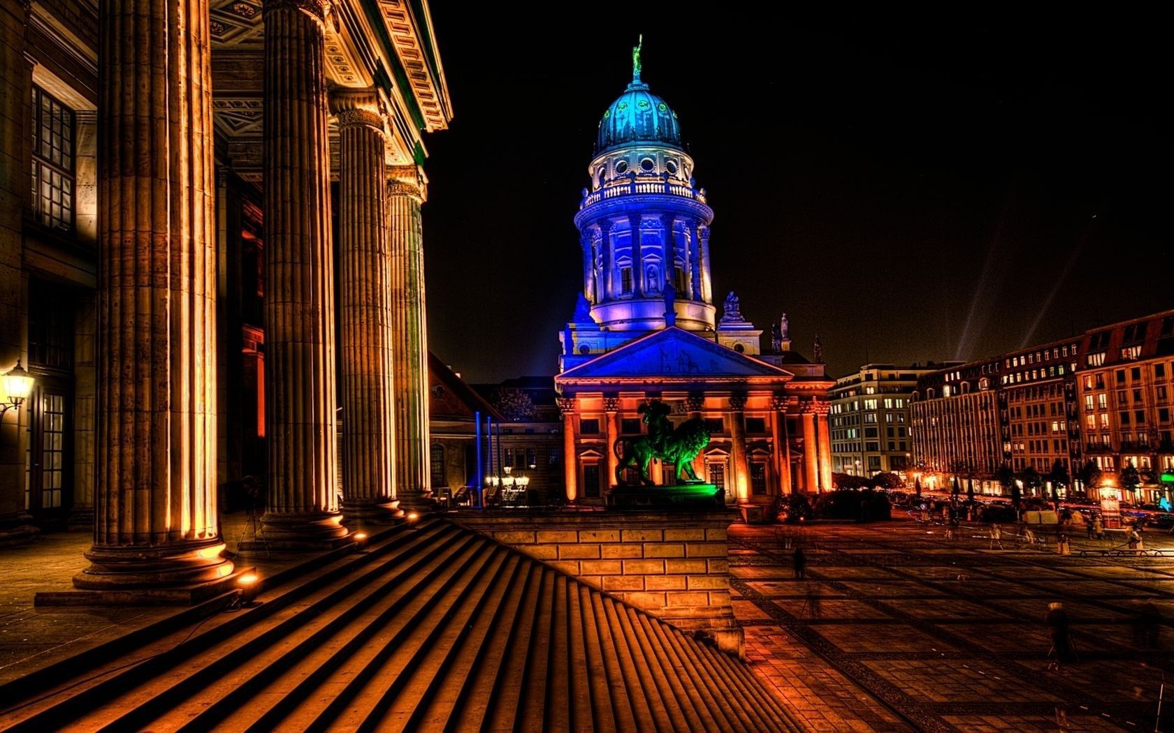 Gendarmenmarkt Berlino di notte, 1680x1050 HD, ROG Asus Laptop