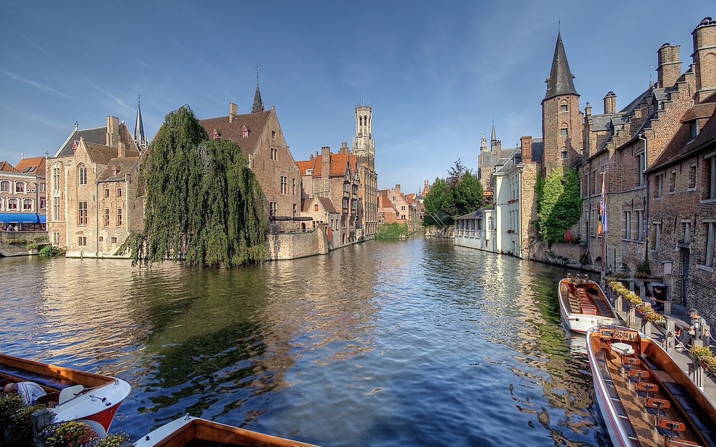 Canale di Bruges, Belgio, 1440x900 720p, Laptop