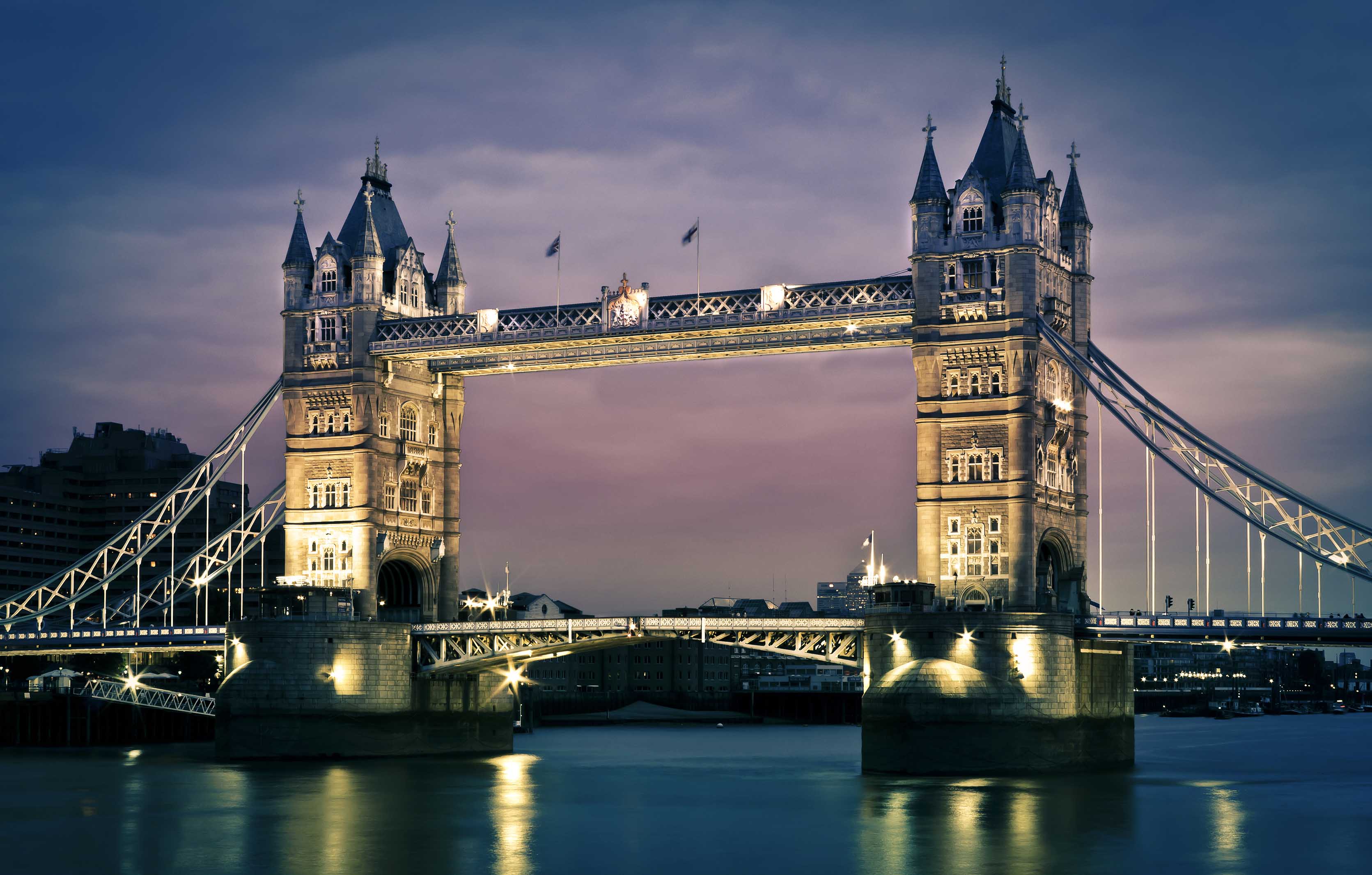 Tower Bridge Londra notte, 3342x2131 2K, PC